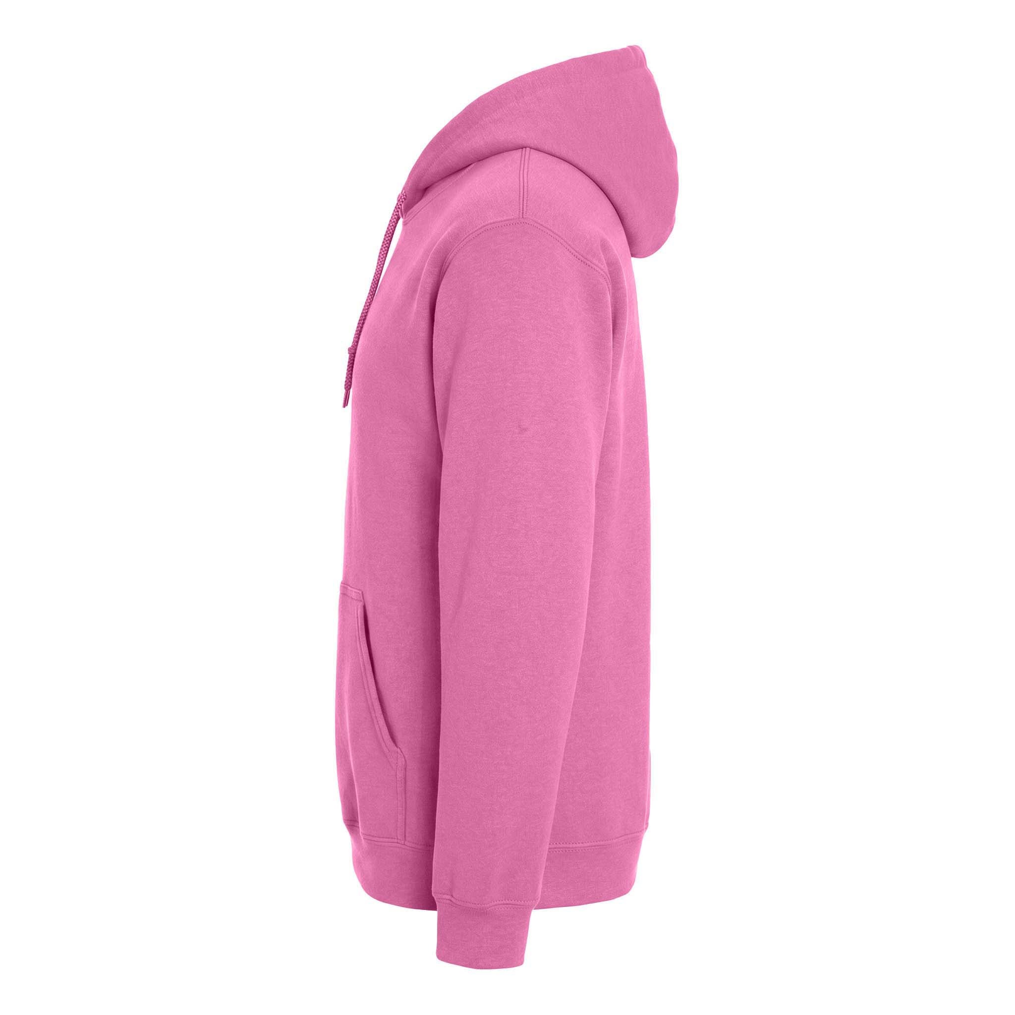 Gildan 18500 custom hoodie in azalea, left side view