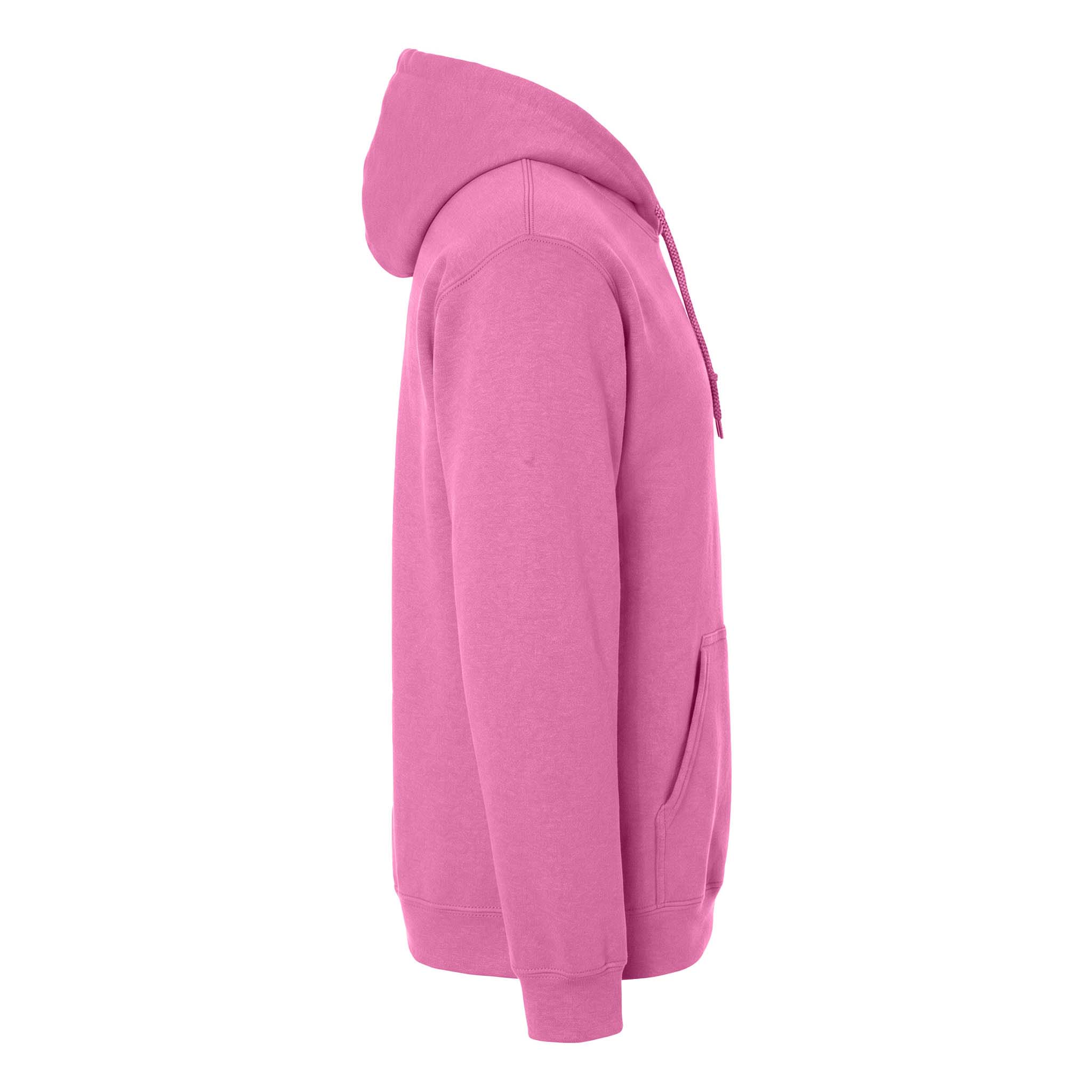 Gildan 18500 custom hoodie in azalea, right side view