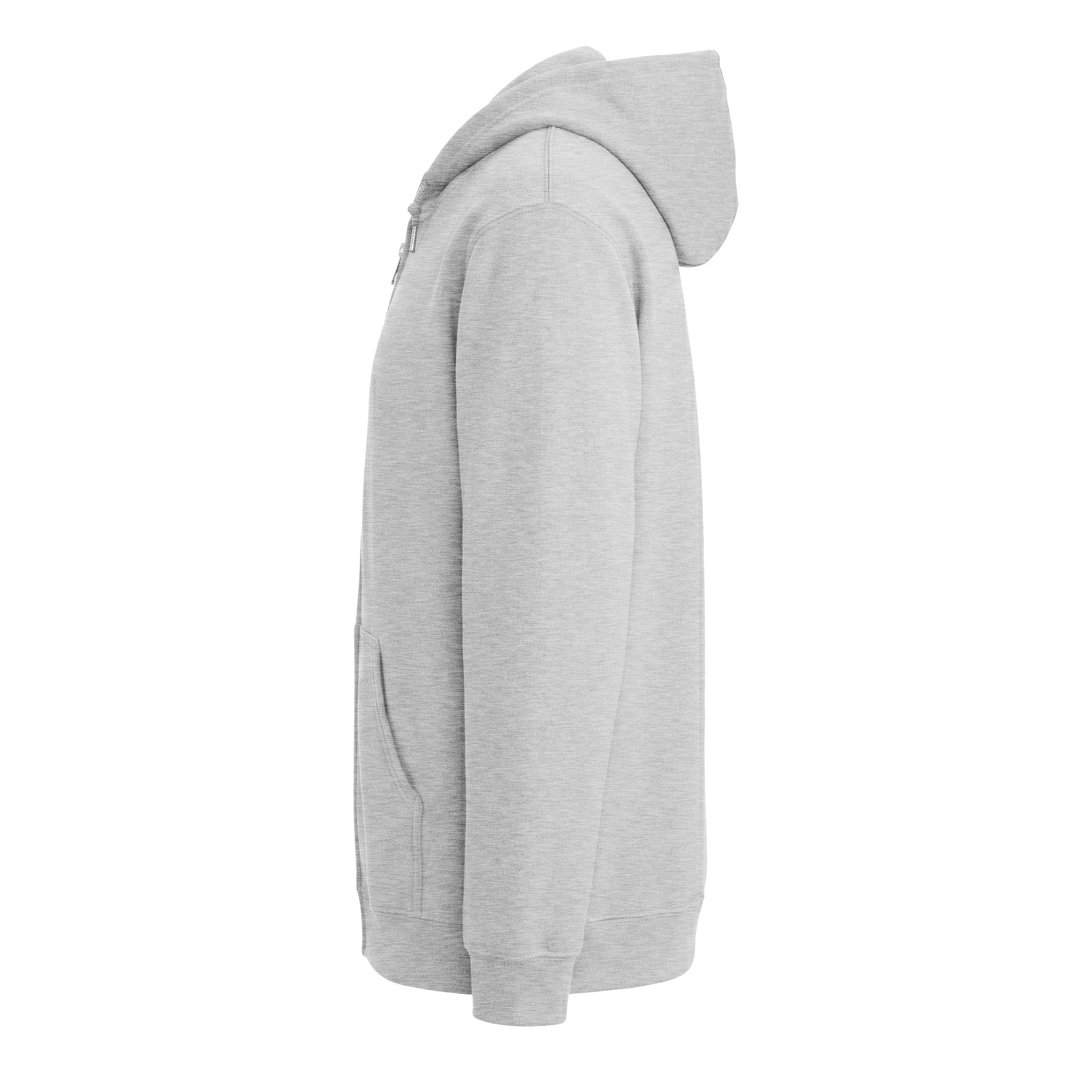 Gildan 18600 custom full-zip hoodie in ash, left side view
