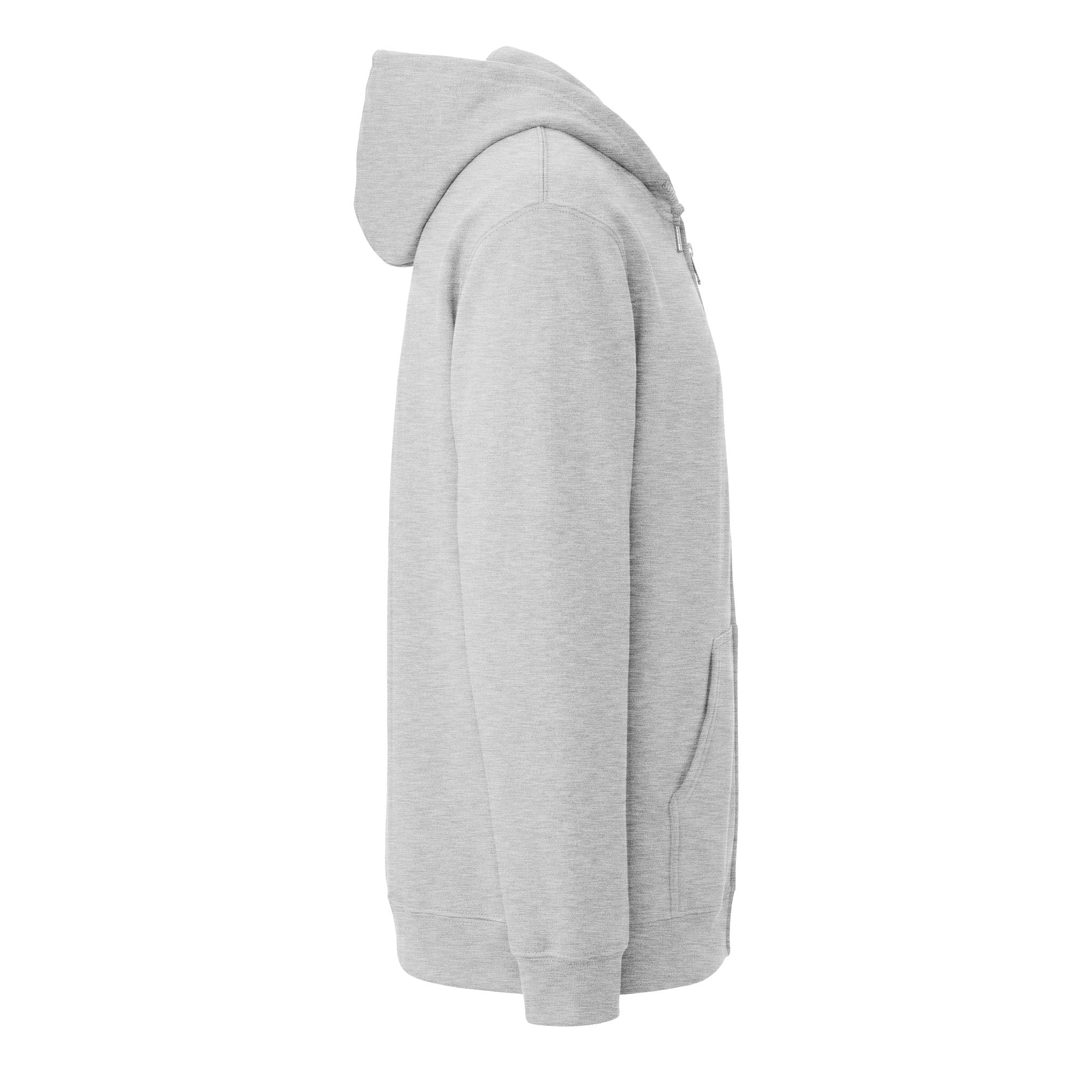 Gildan 18600 custom full-zip hoodie in ash, right side view