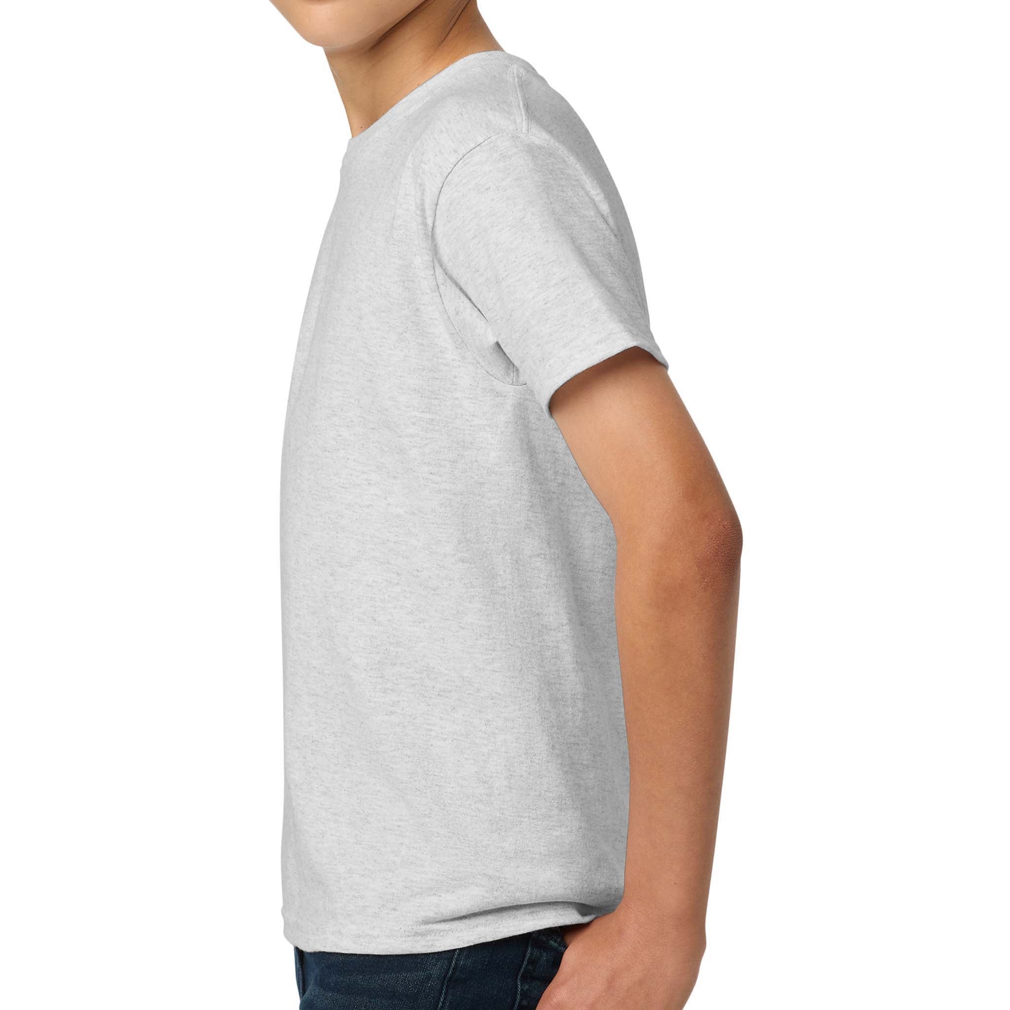 Gildan 2000B custom short sleeve t-shirt in ash, left side view