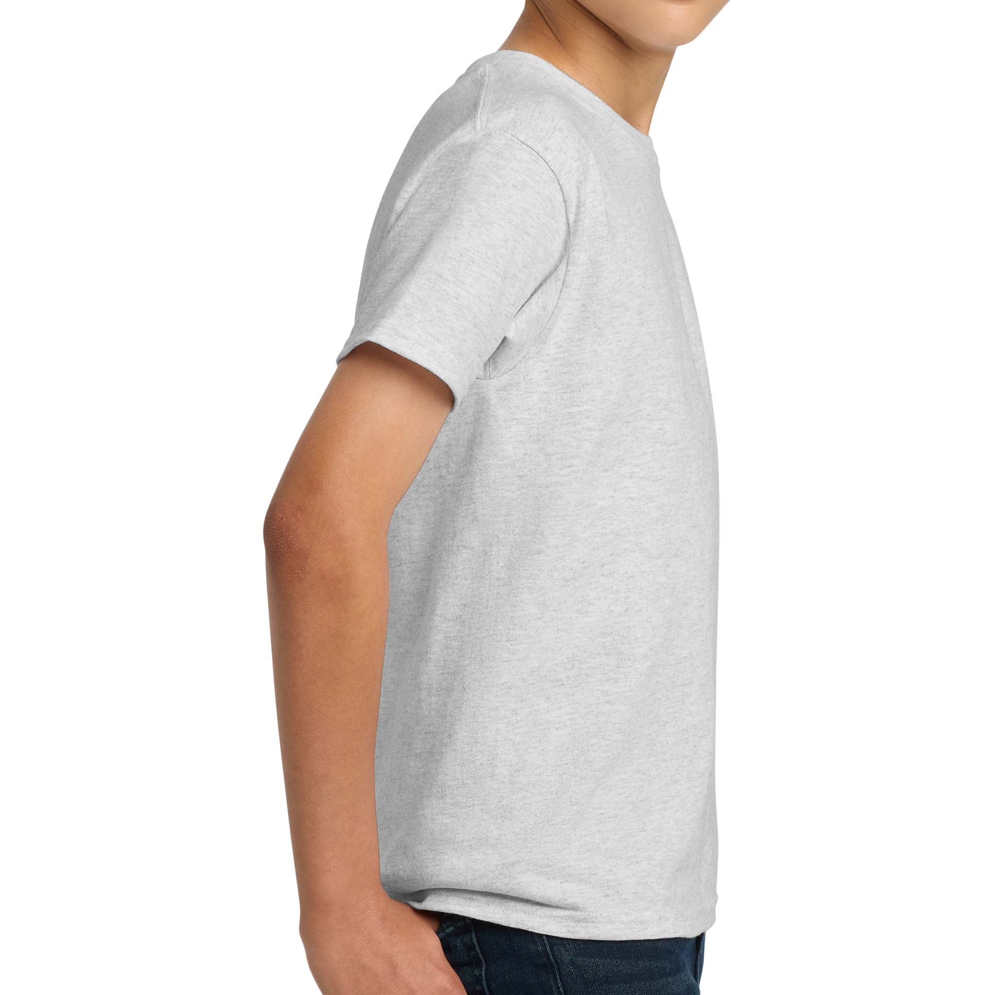Gildan 2000B custom short sleeve t-shirt in ash, right side view