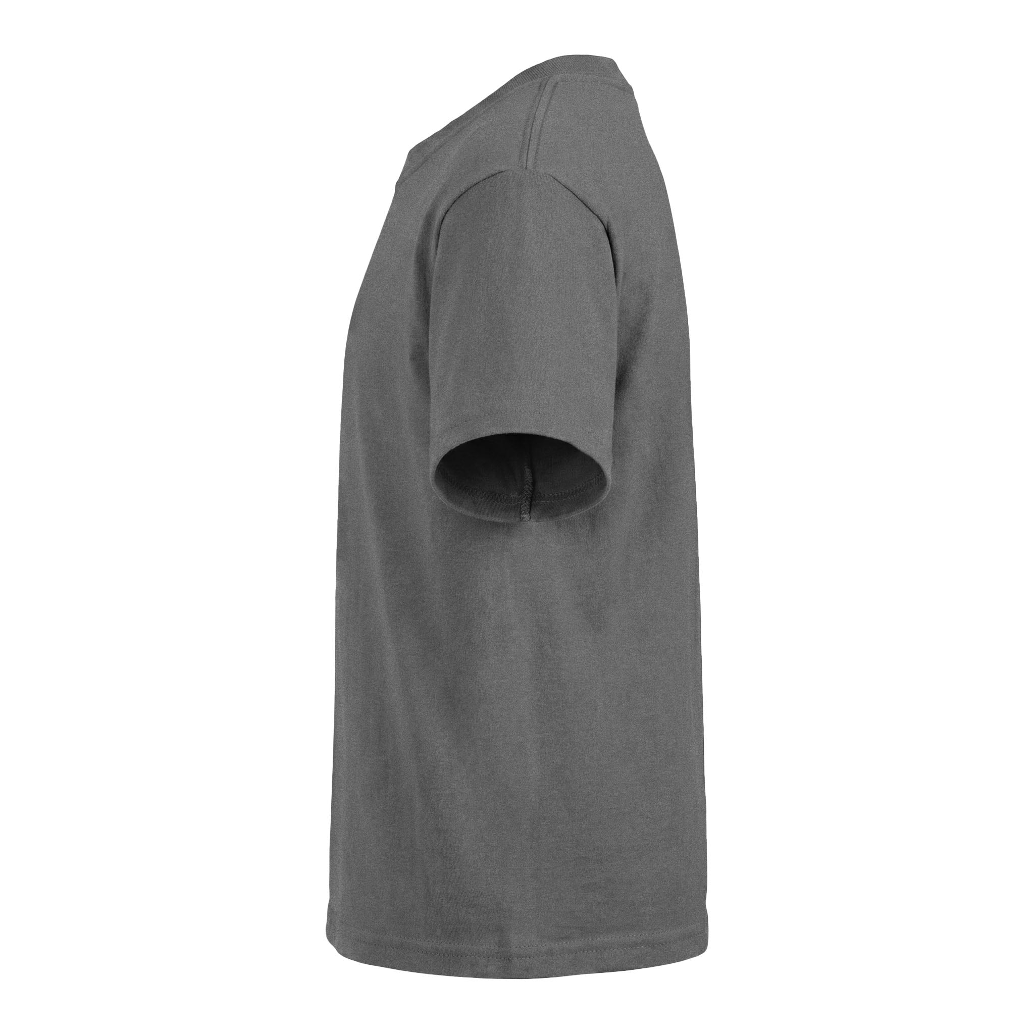 Gildan 2000B custom short sleeve t-shirt in charcoal, left side view