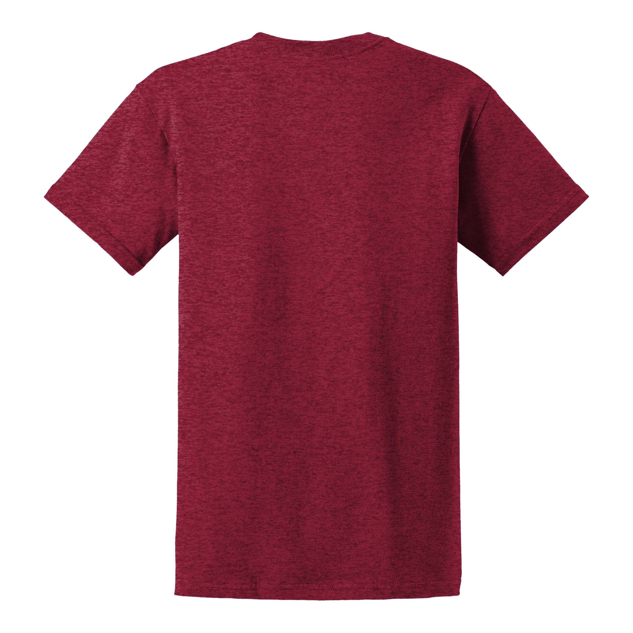 Gildan 2000 custom short sleeve t-shirt in antique cherry red, back view