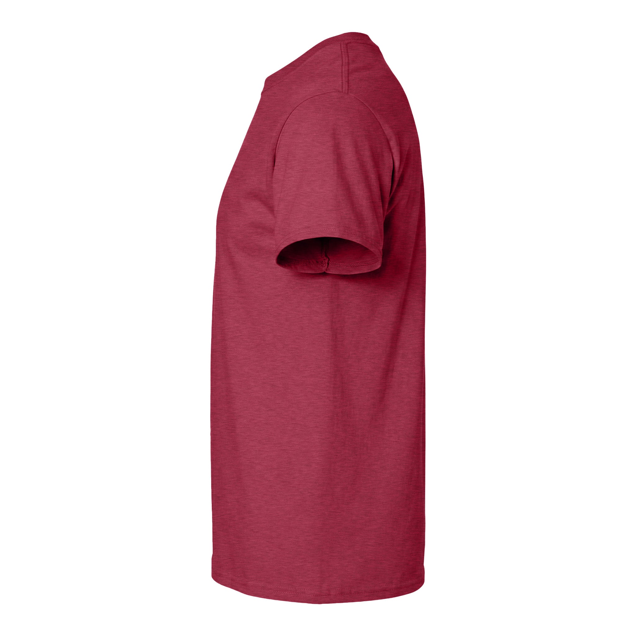 Gildan 2000 custom short sleeve t-shirt in antique cherry red, left side view