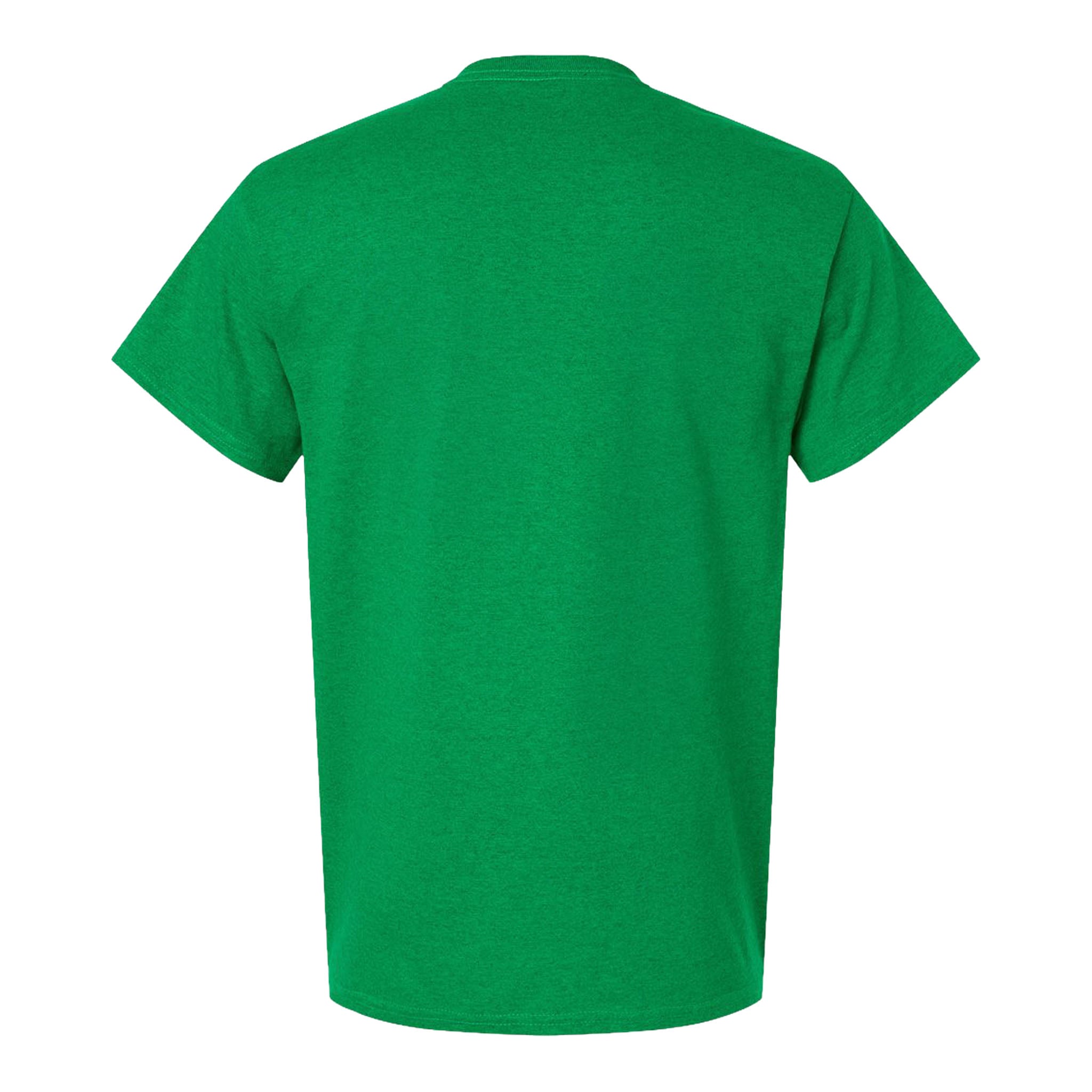 Gildan 2000 custom short sleeve t-shirt in antique irish green, back view