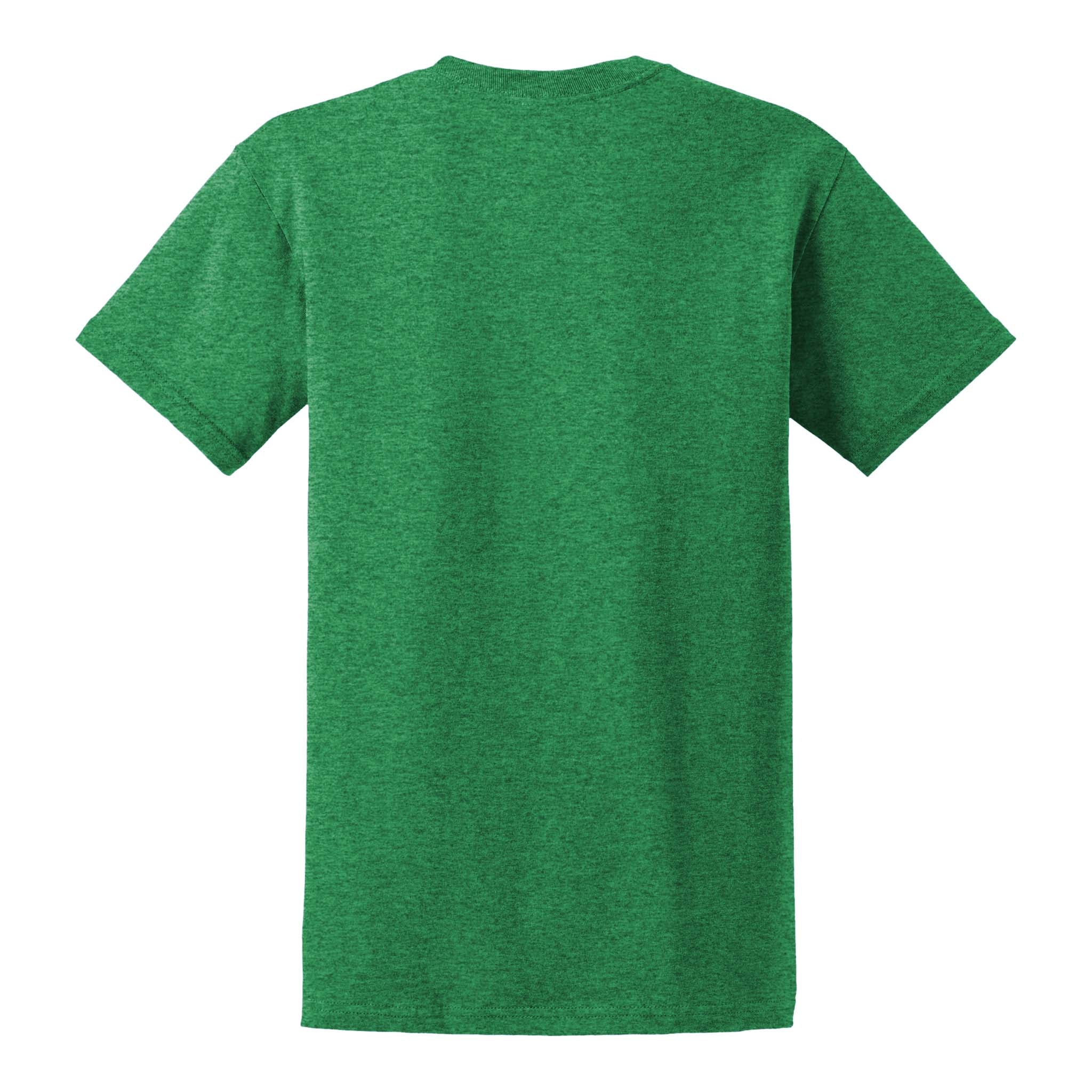 Gildan 2000 custom short sleeve t-shirt in antique irish green, back view