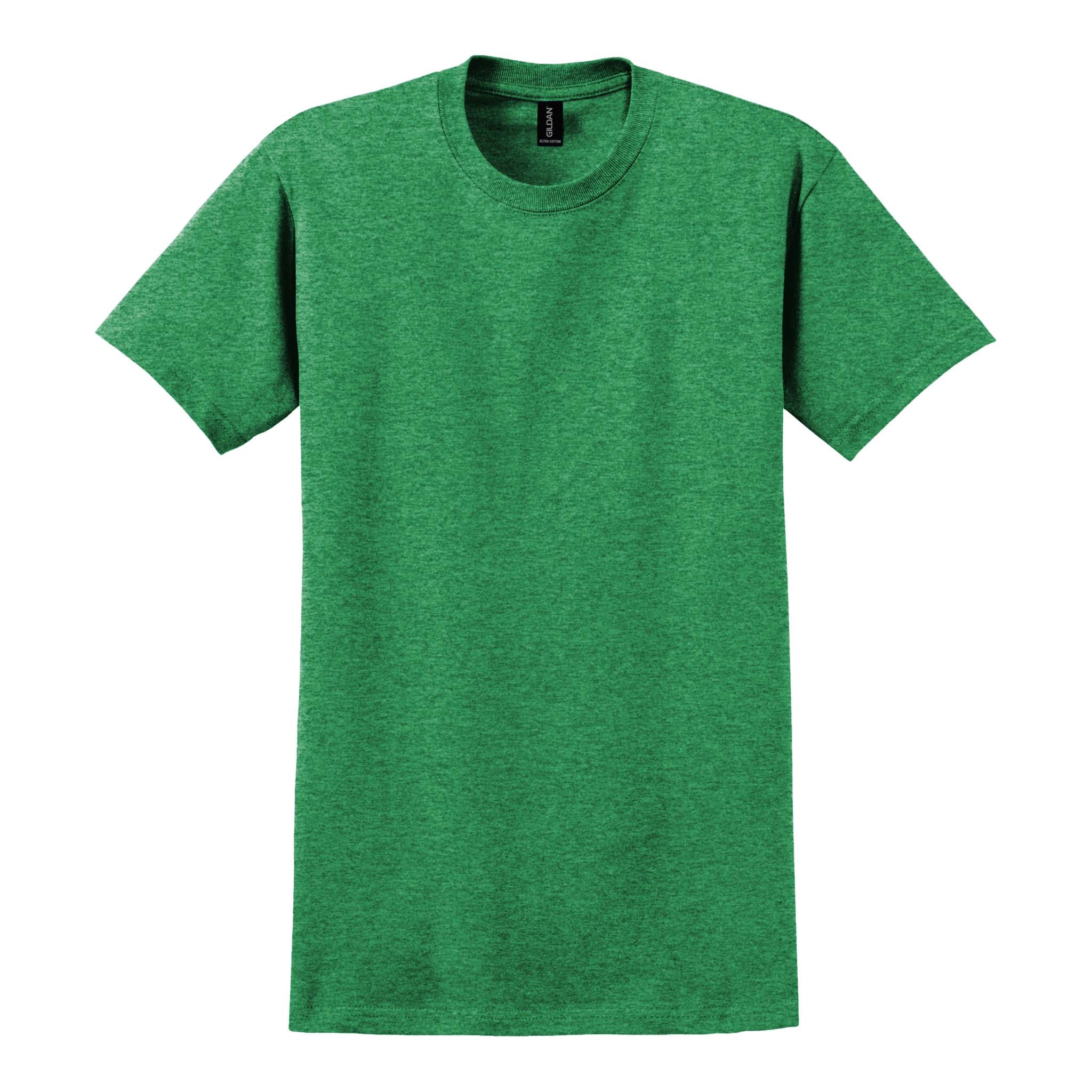 Gildan 2000 custom short sleeve t-shirt in antique irish green, front view