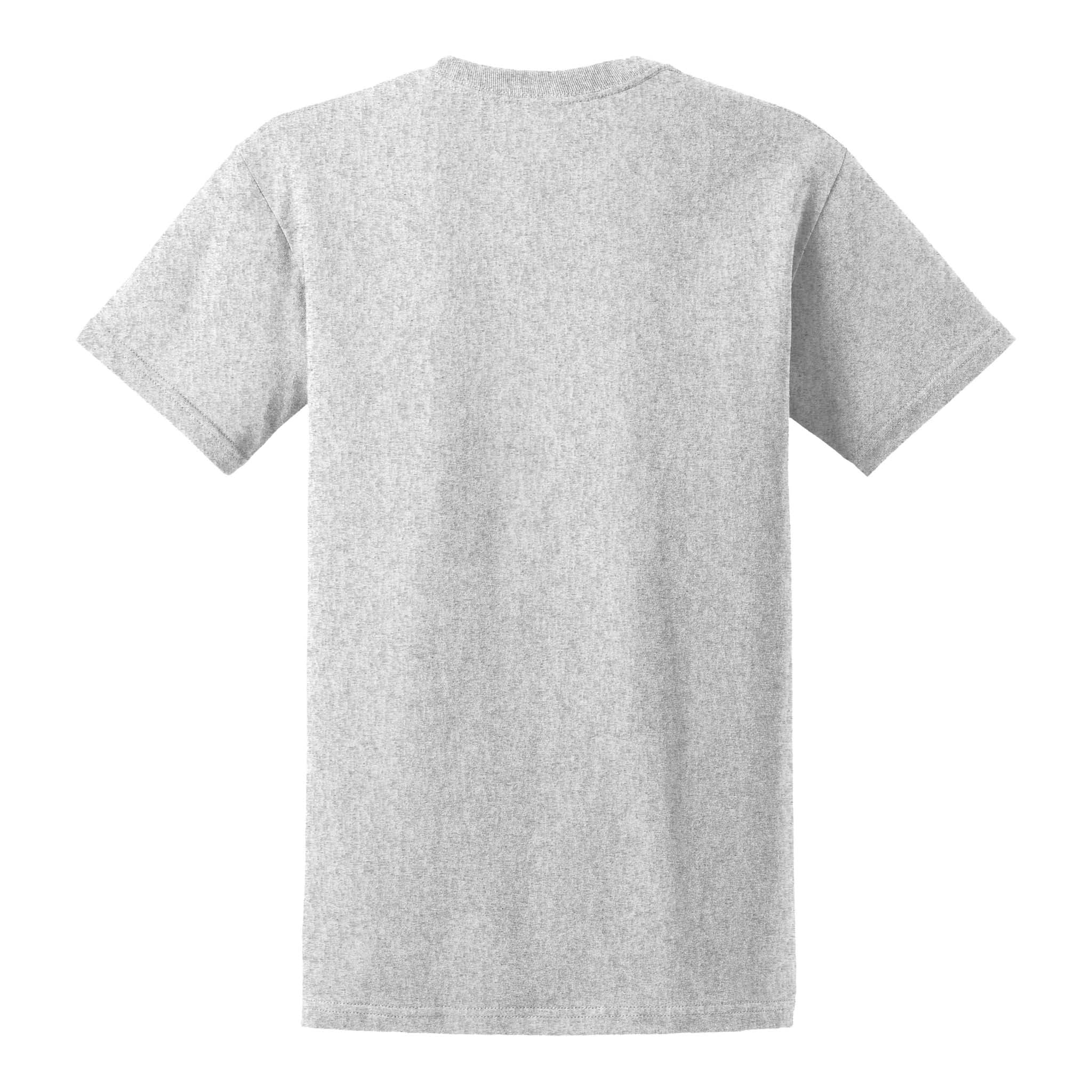 Gildan 2000 custom short sleeve t-shirt in ash, back view