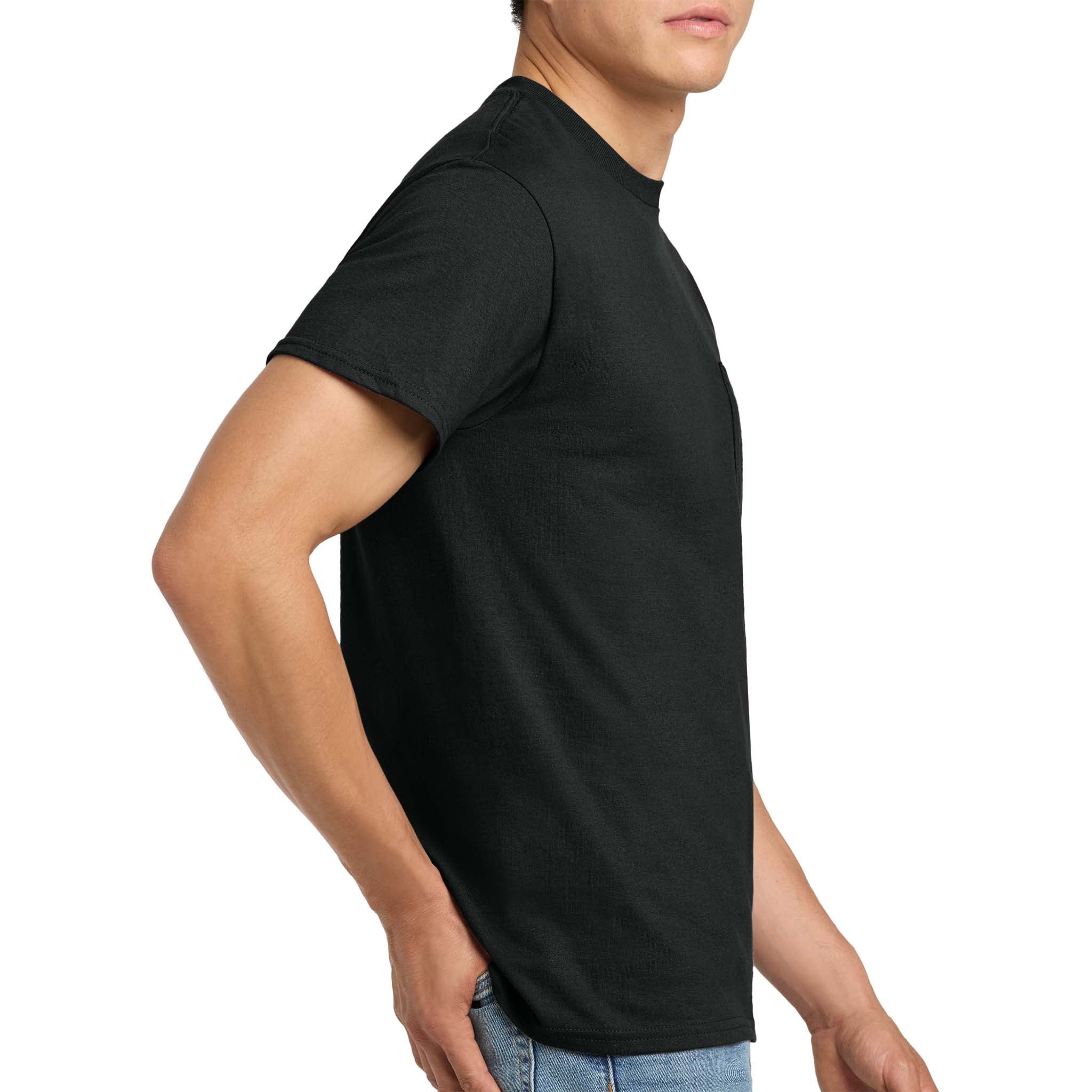Gildan 2300 custom short sleeve t-shirt in black, right side view