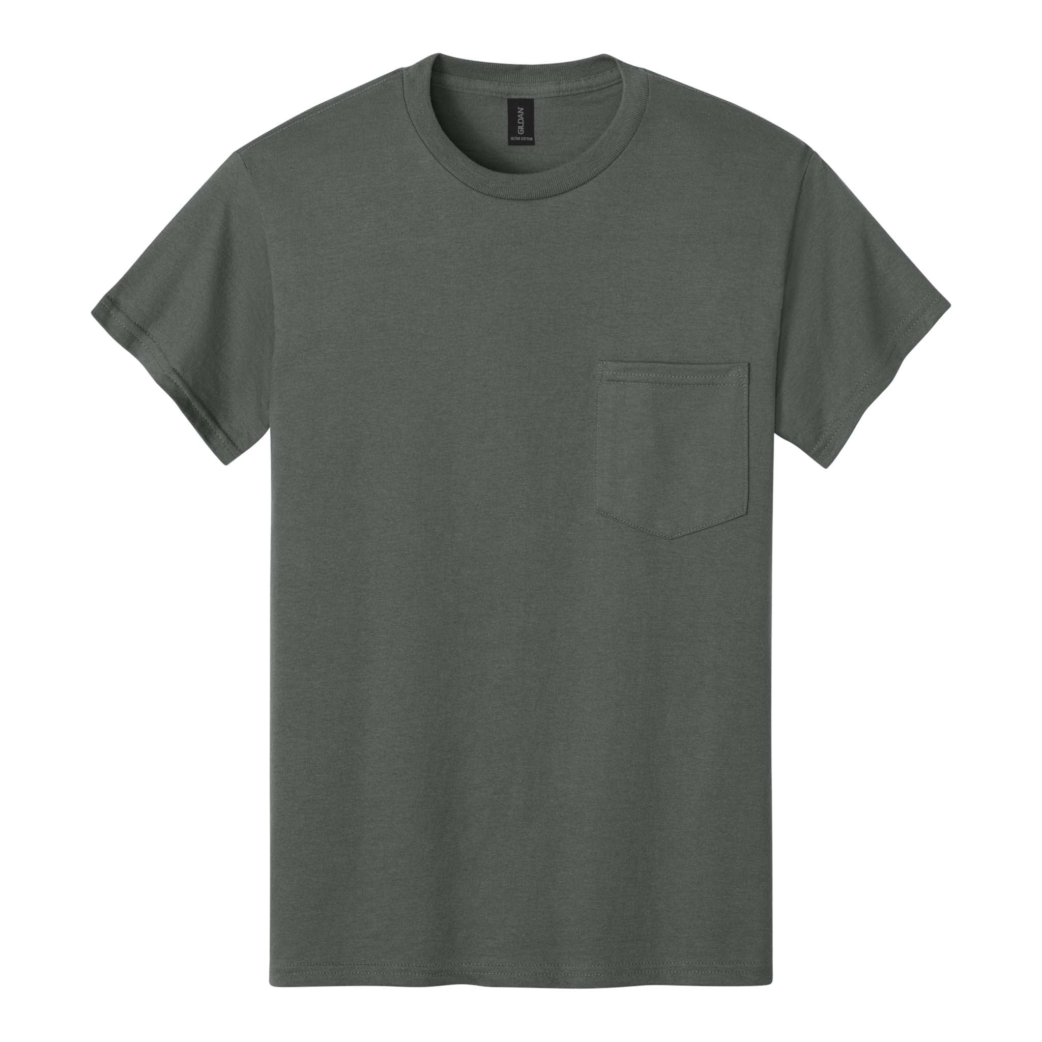 Gildan 2300 custom short sleeve t-shirt in charcoal, front view