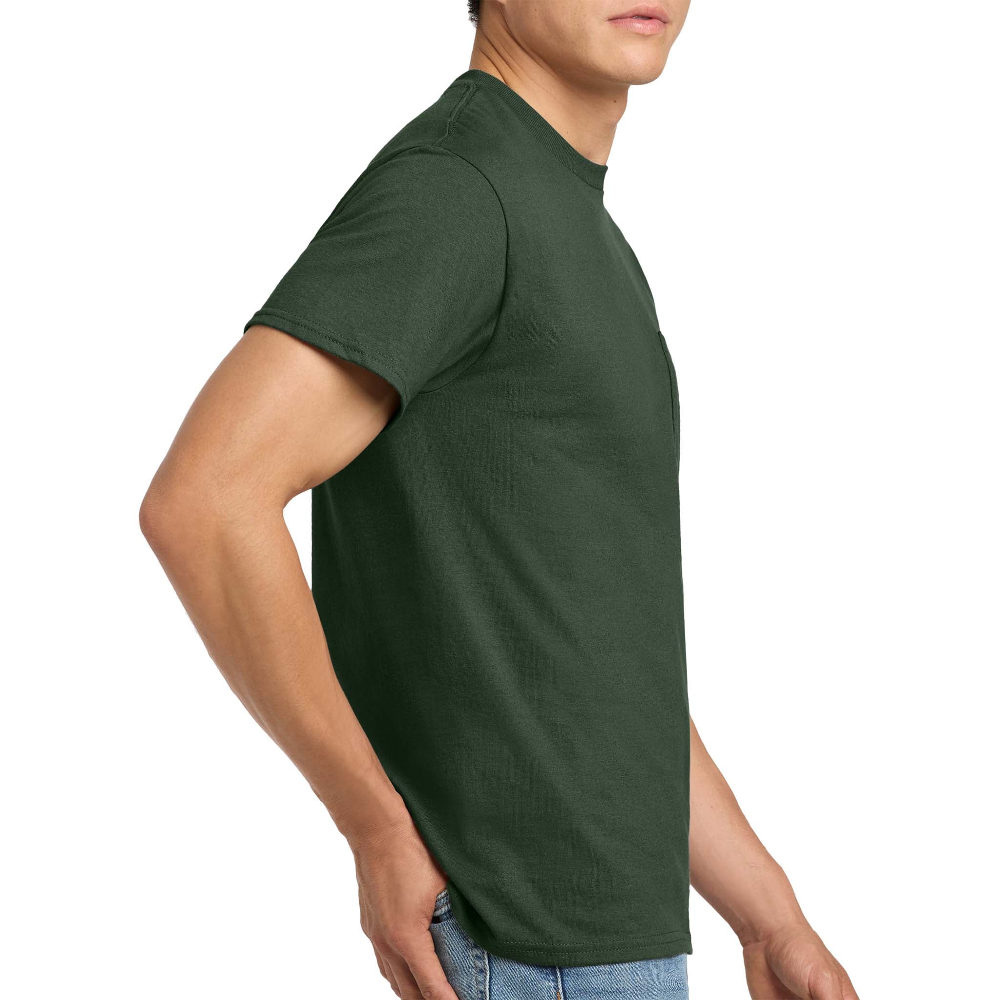Gildan 2300 custom short sleeve t-shirt in forest green, right side view