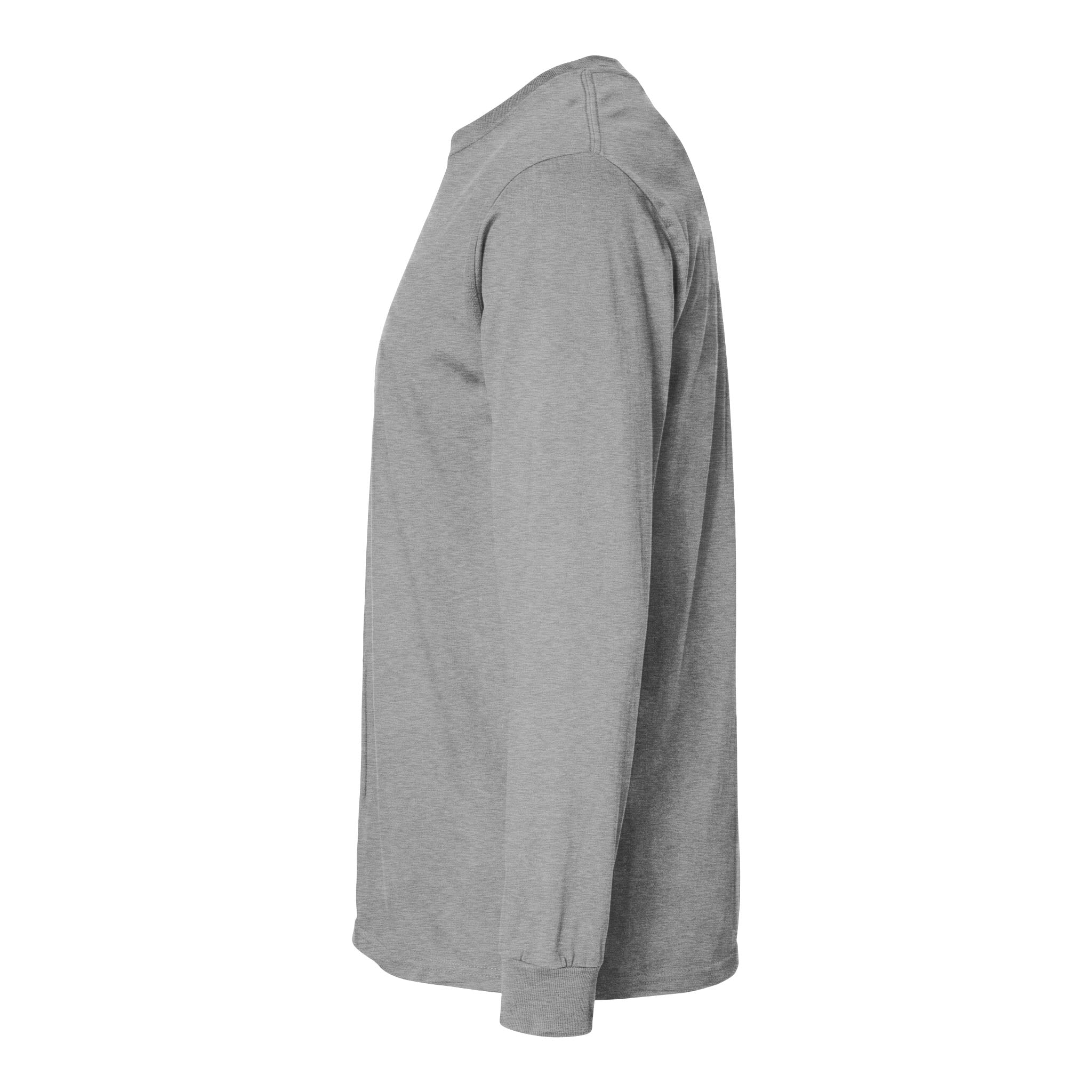 Gildan 2400 custom long sleeve t-shirt in ash, left side view