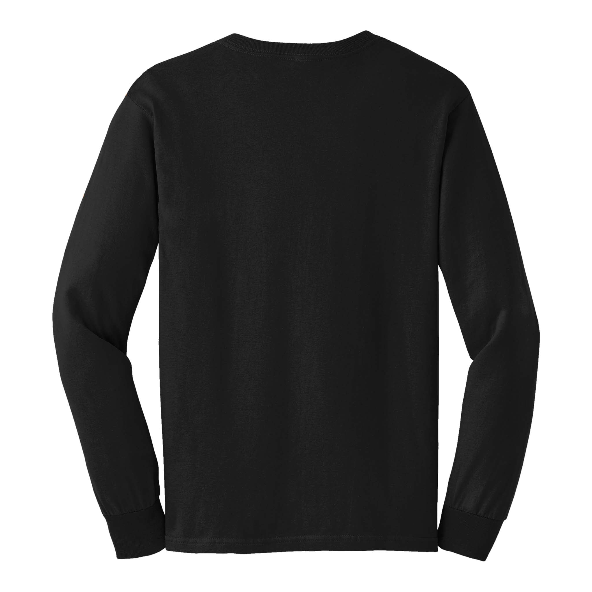 Gildan 2400 custom long sleeve t-shirt in black, back view