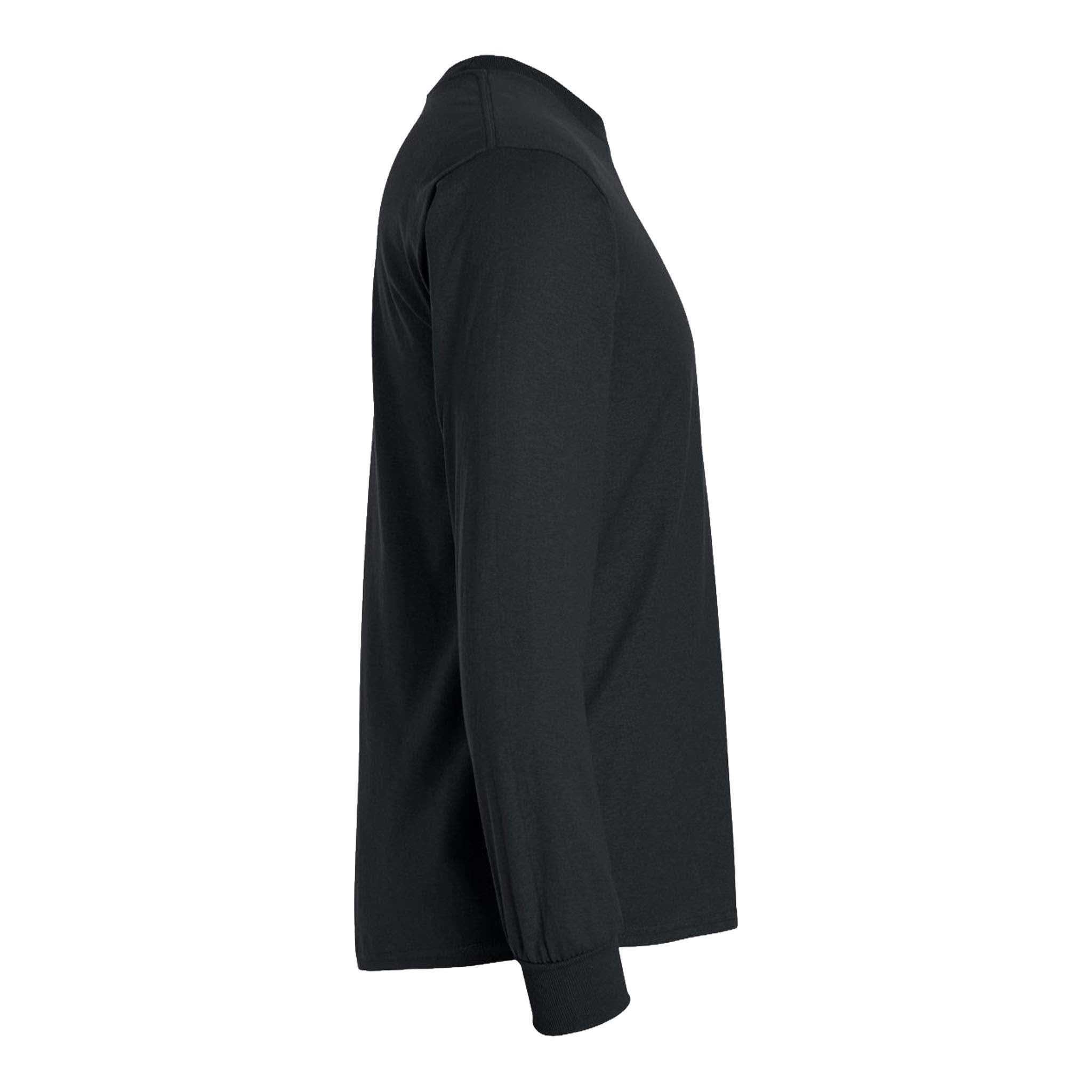 Gildan 2400 custom long sleeve t-shirt in black, right side view
