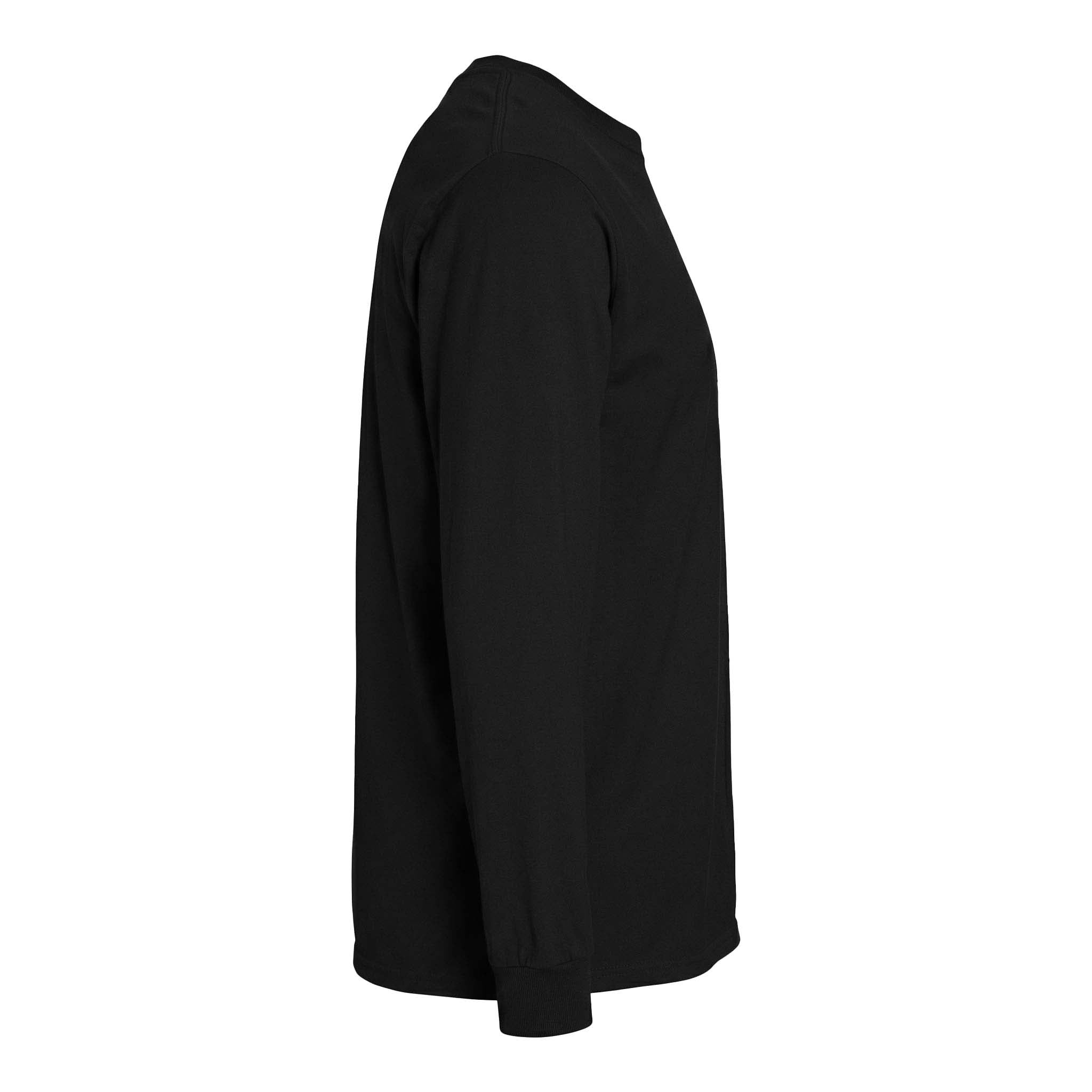Gildan 2400 custom long sleeve t-shirt in black, right side view