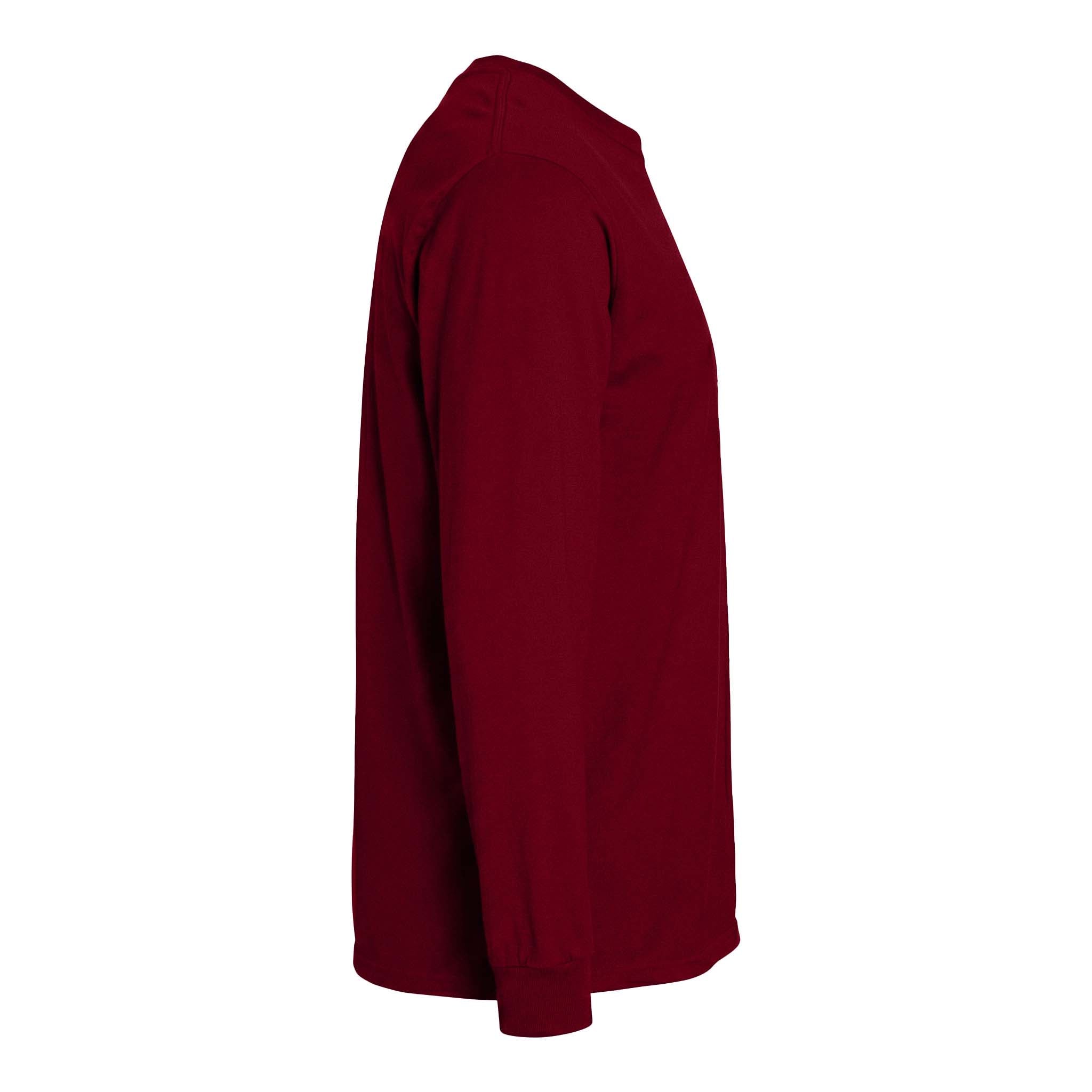 Gildan 2400 custom long sleeve t-shirt in cardinal red, right side view