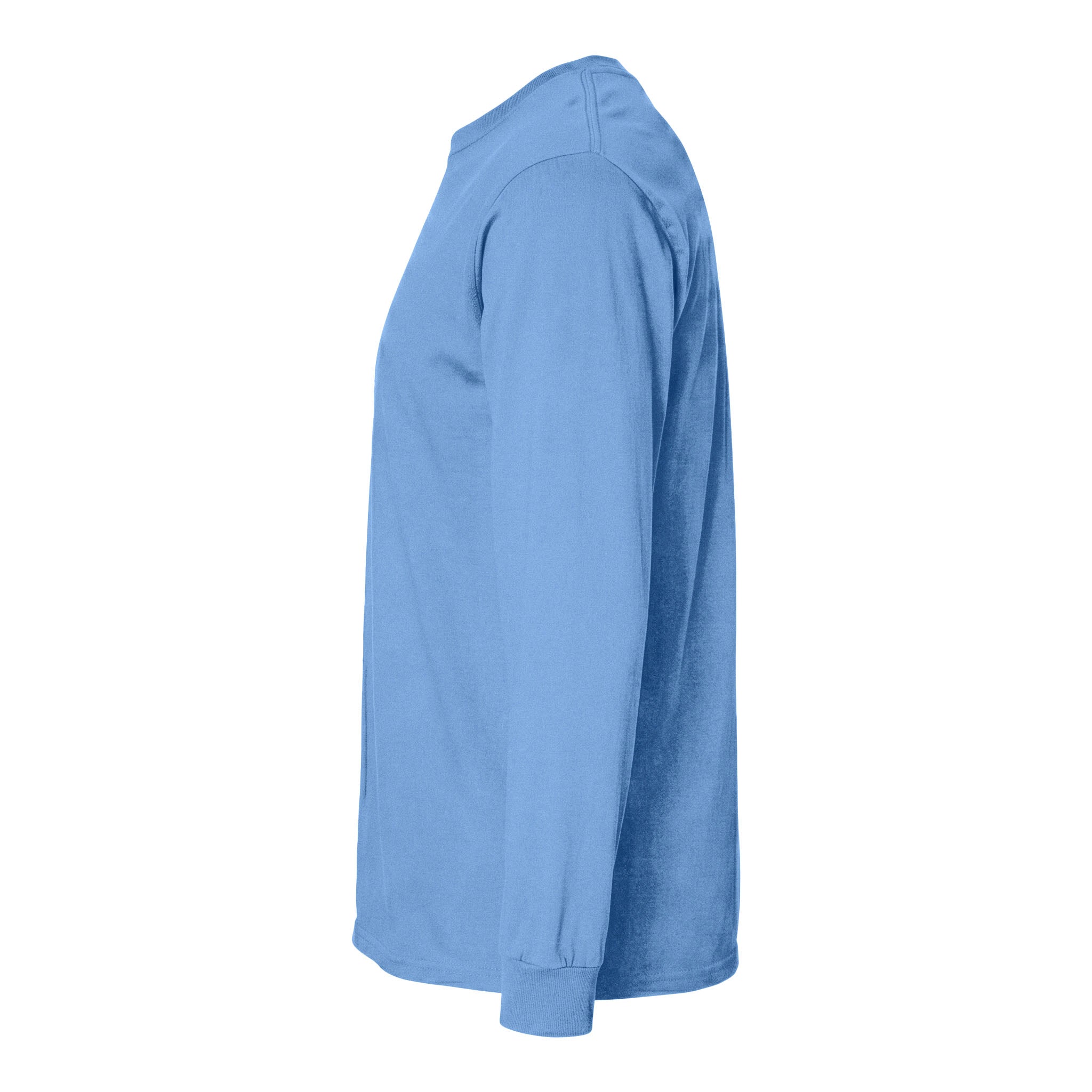 Gildan 2400 custom long sleeve t-shirt in carolina blue, left side view