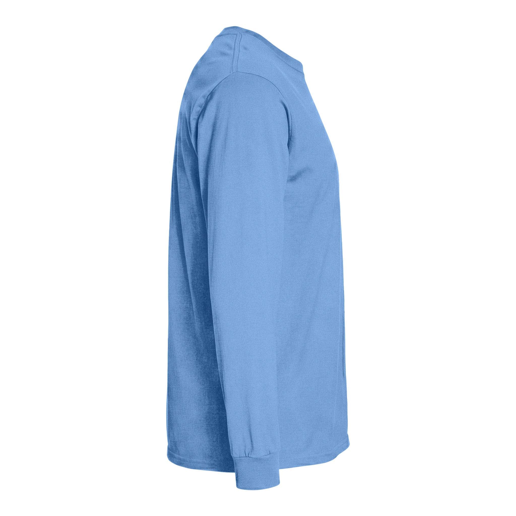 Gildan 2400 custom long sleeve t-shirt in carolina blue, right side view