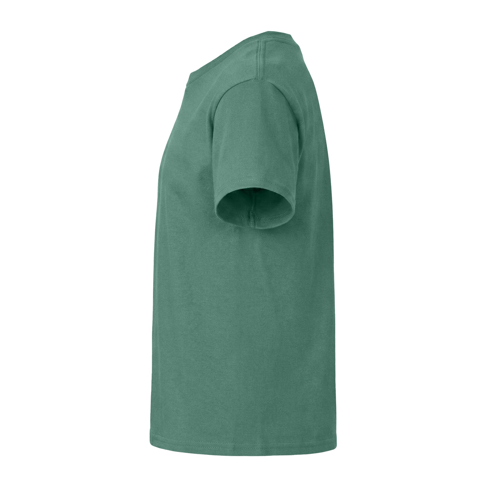Gildan 5000B custom short sleeve t-shirt in aquatic, left side view