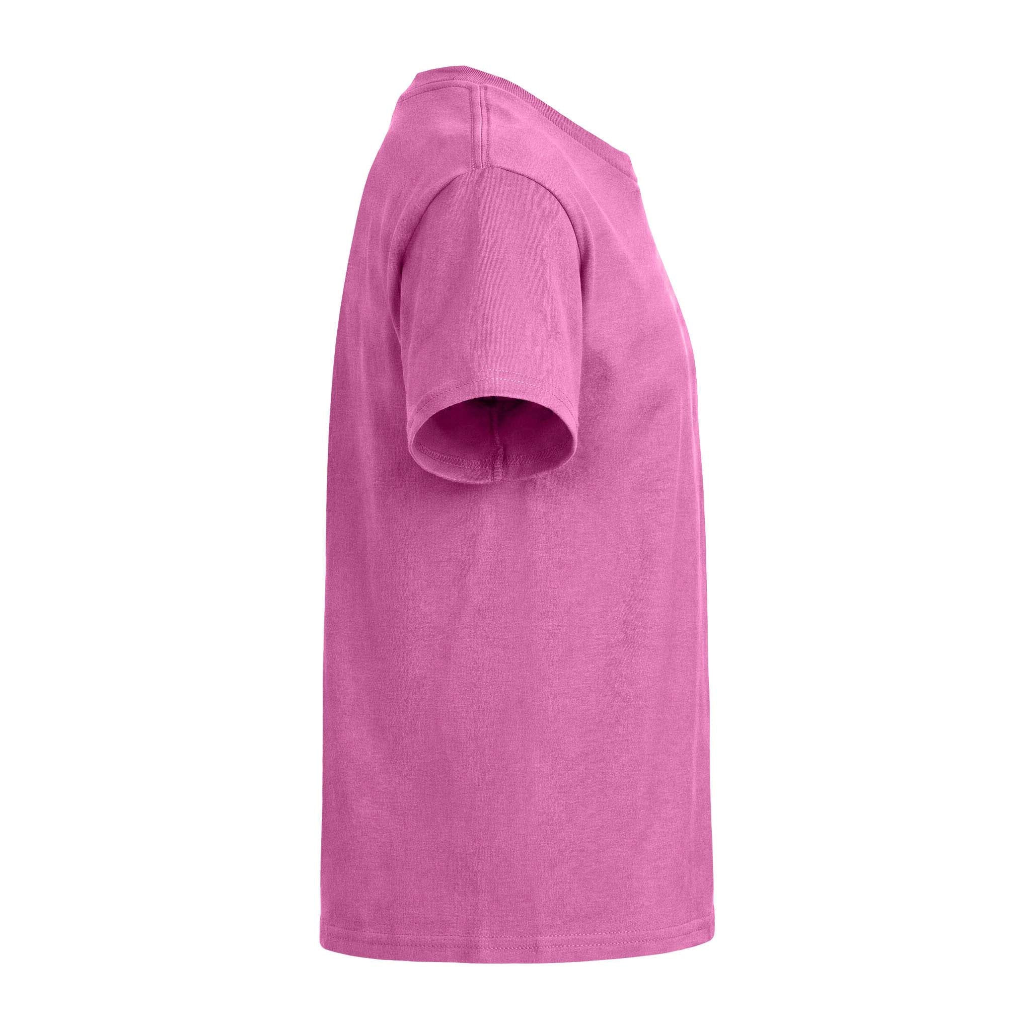 Gildan 5000B custom short sleeve t-shirt in azalea, right side view