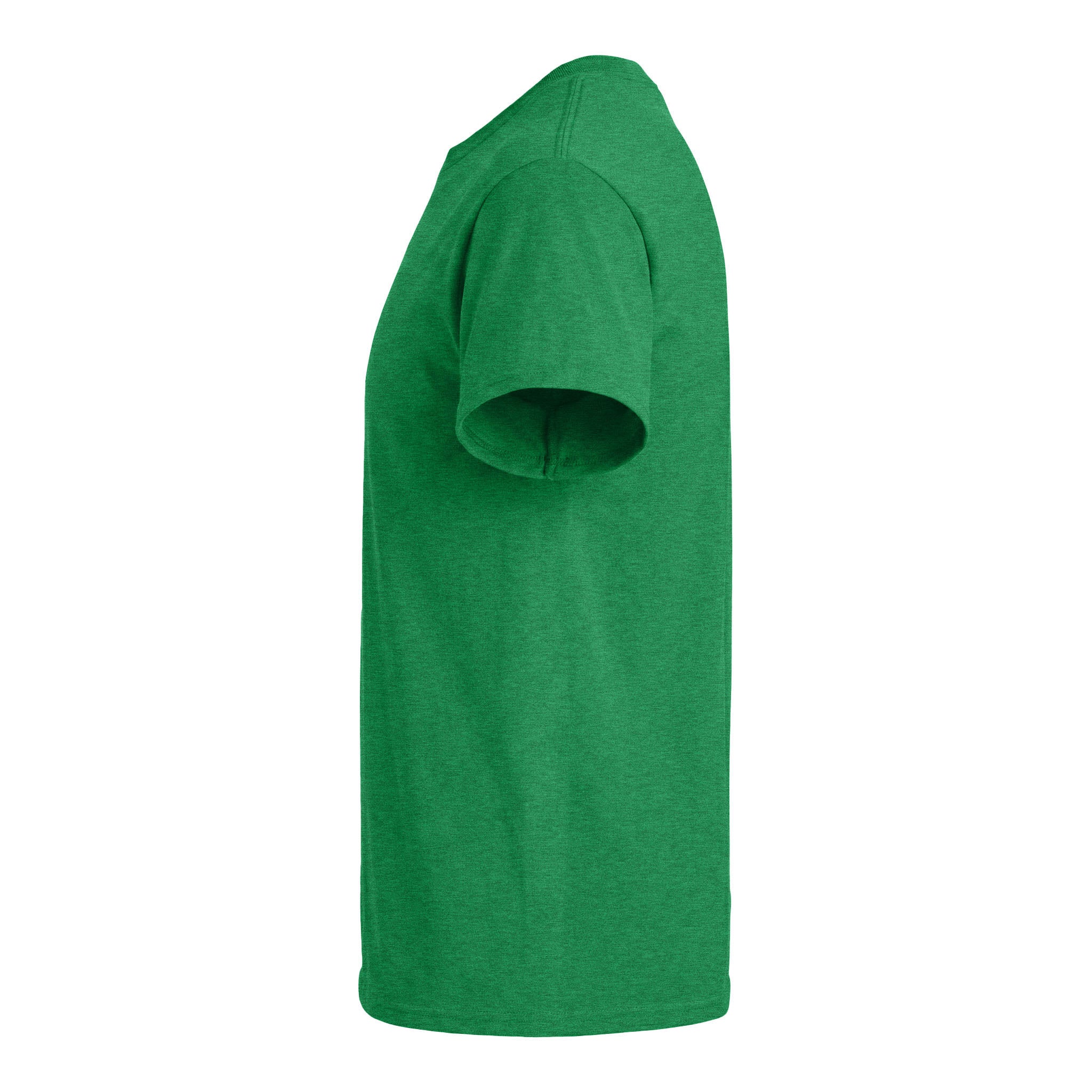 Gildan 5000 custom short sleeve t-shirt in antique irish green, left side view