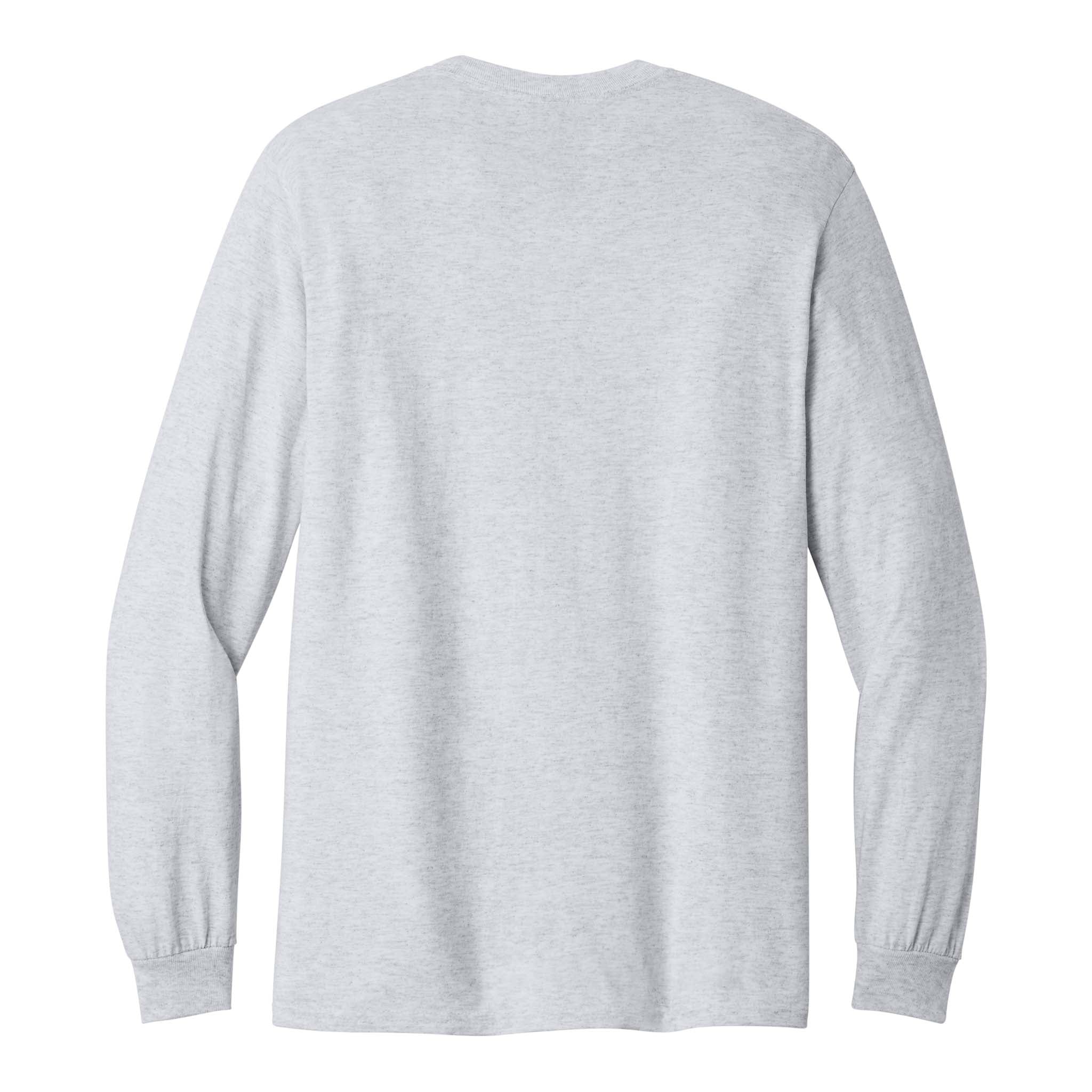 Gildan 5400 custom long sleeve t-shirt in ash, back view