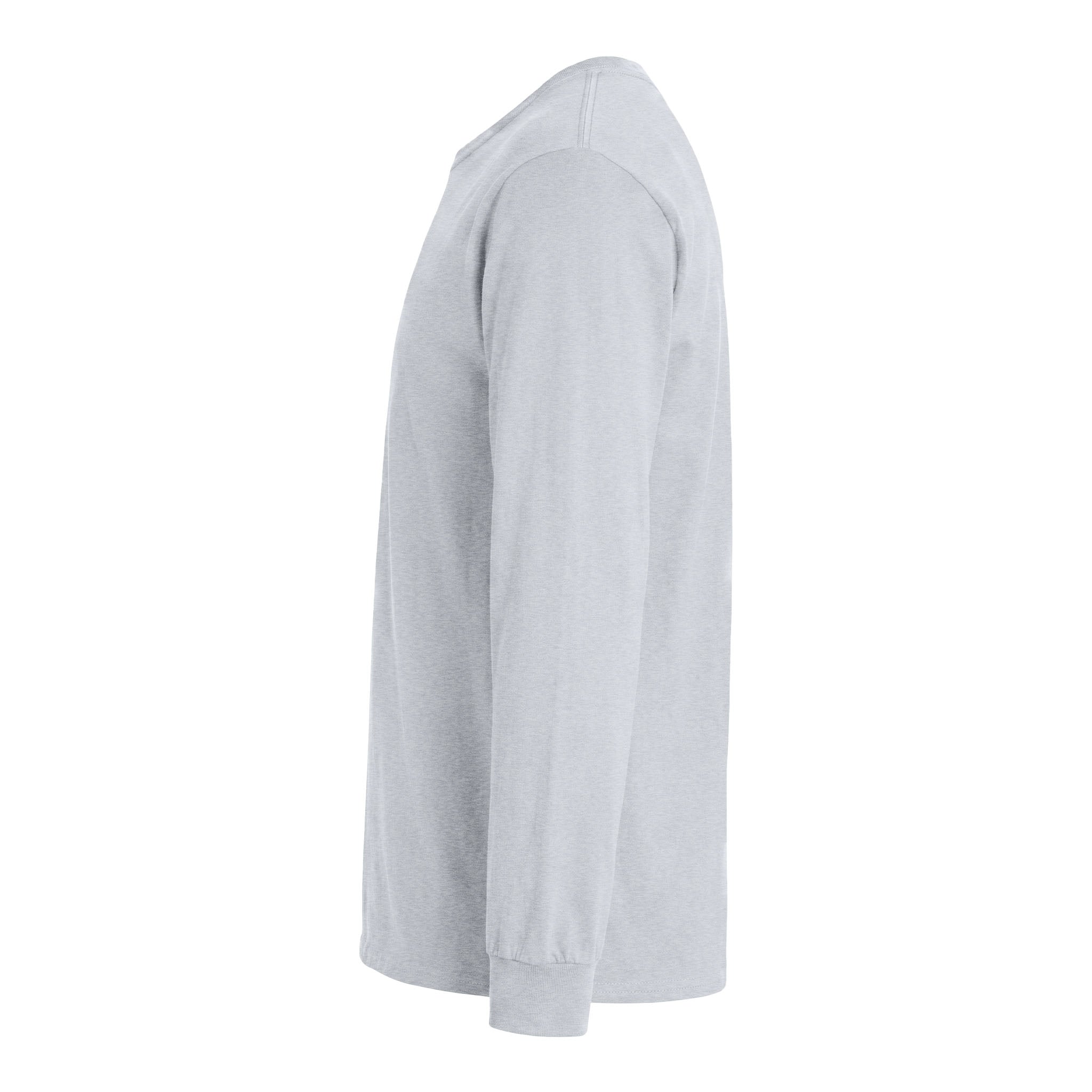 Gildan 5400 custom long sleeve t-shirt in ash, left side view