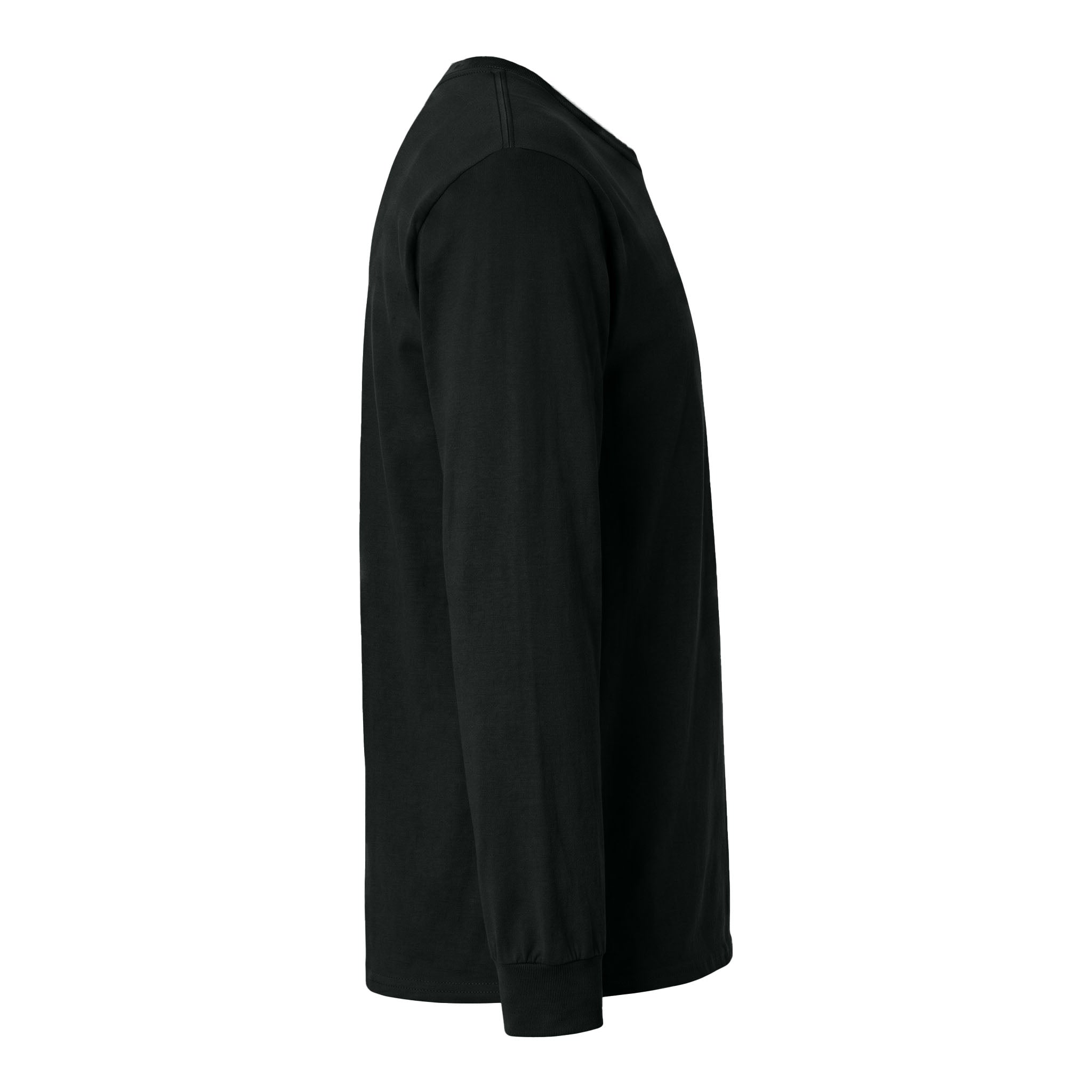 Gildan 5400 custom long sleeve t-shirt in black, right side view