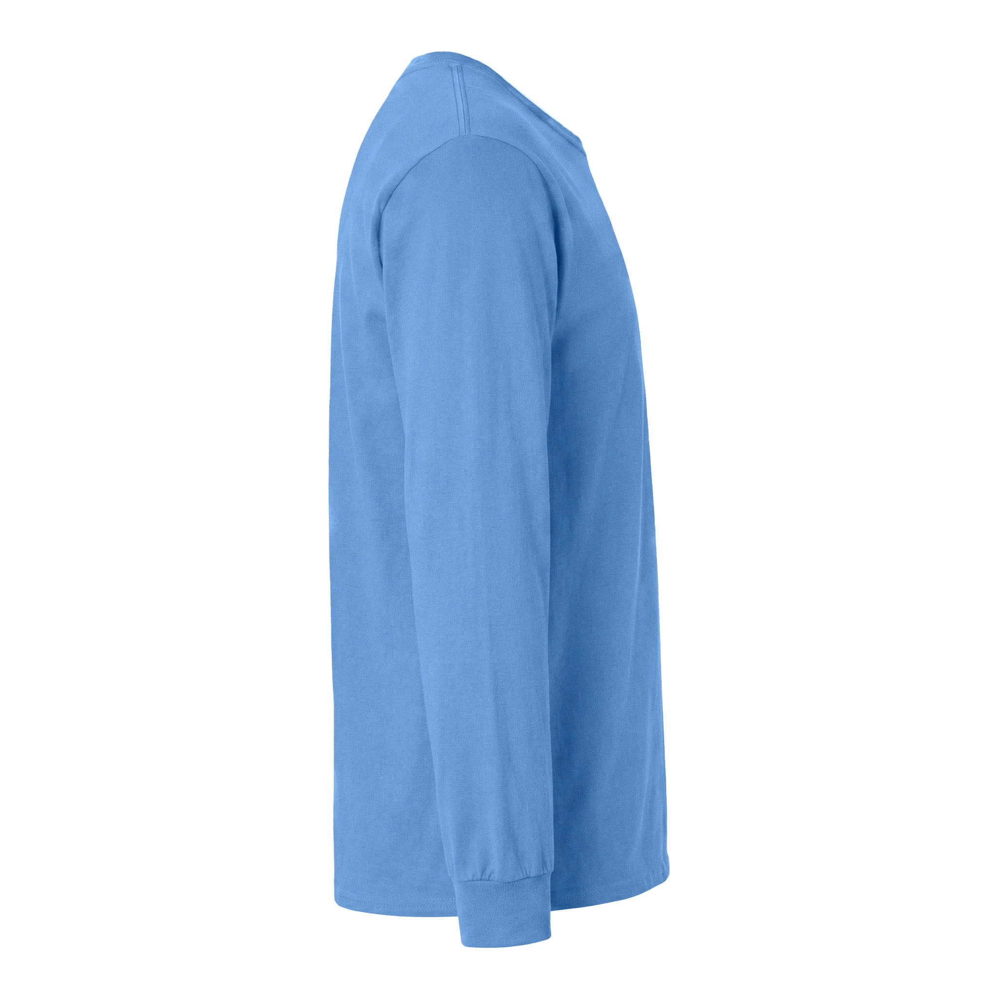 Gildan 5400 custom long sleeve t-shirt in carolina blue, right side view