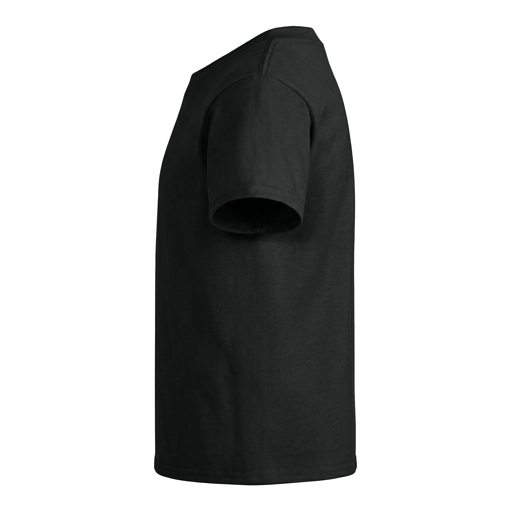 Gildan 64000B custom short sleeve t-shirt in black, left side view