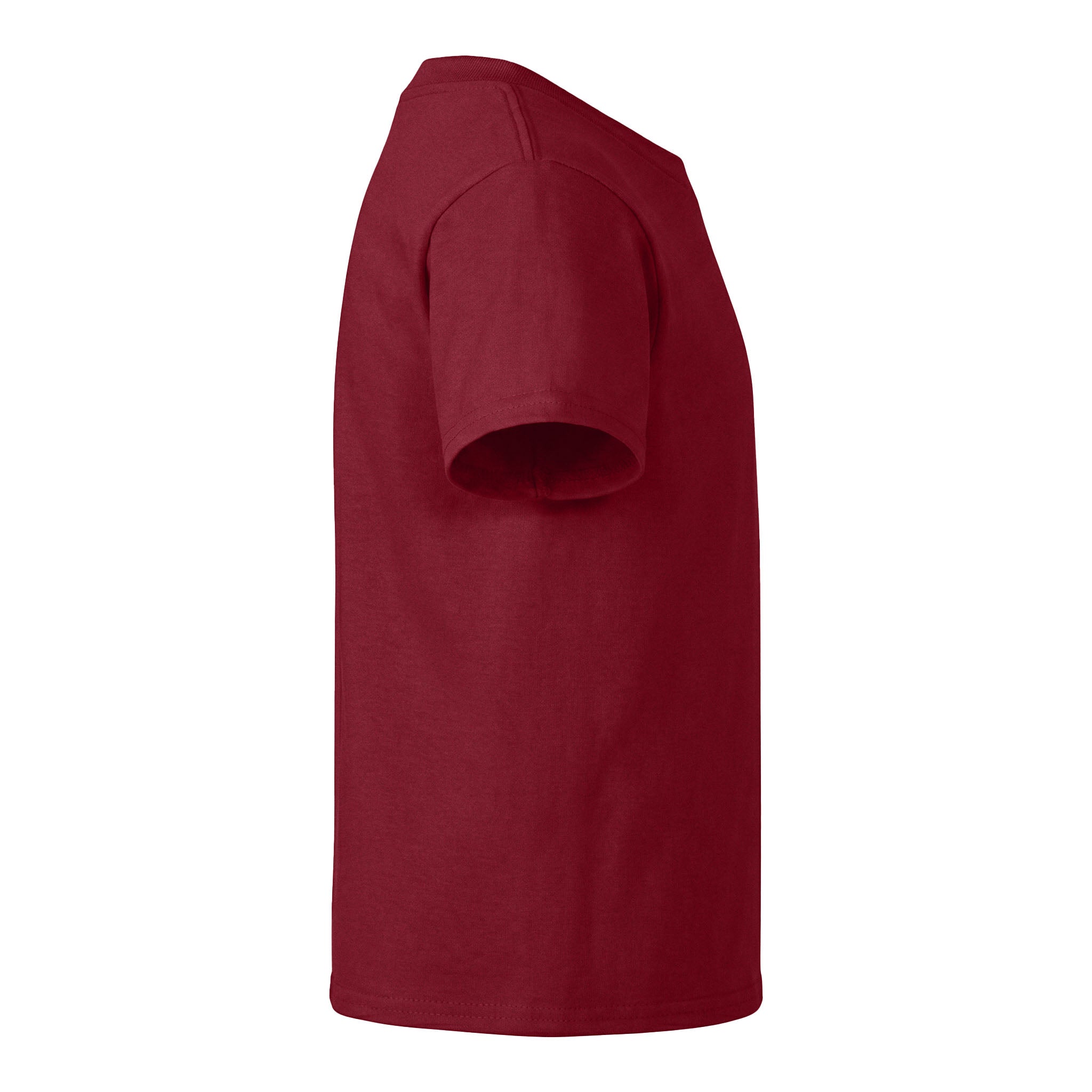 Gildan 64000B custom short sleeve t-shirt in cardinal red, right side view