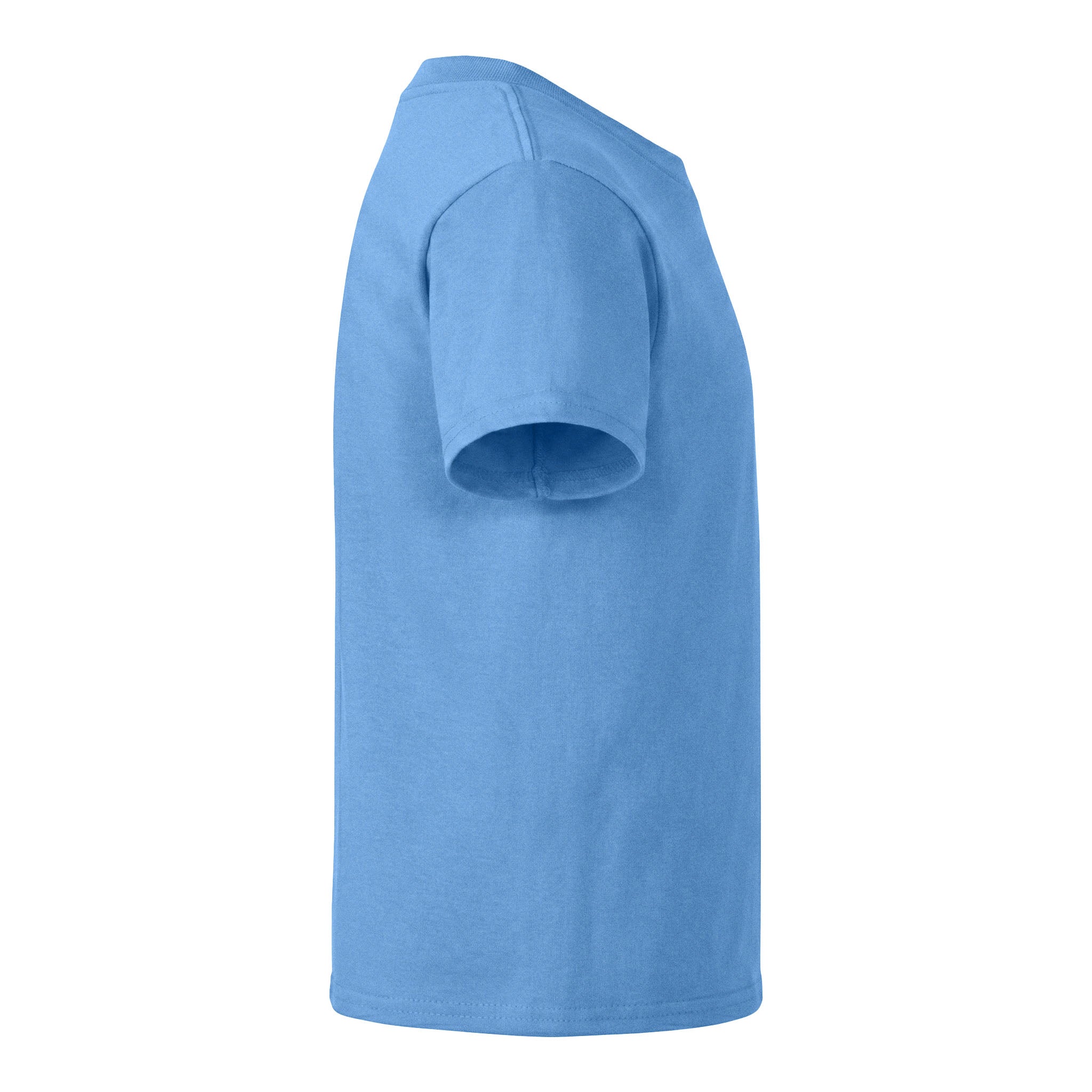 Gildan 64000B custom short sleeve t-shirt in carolina blue, right side view