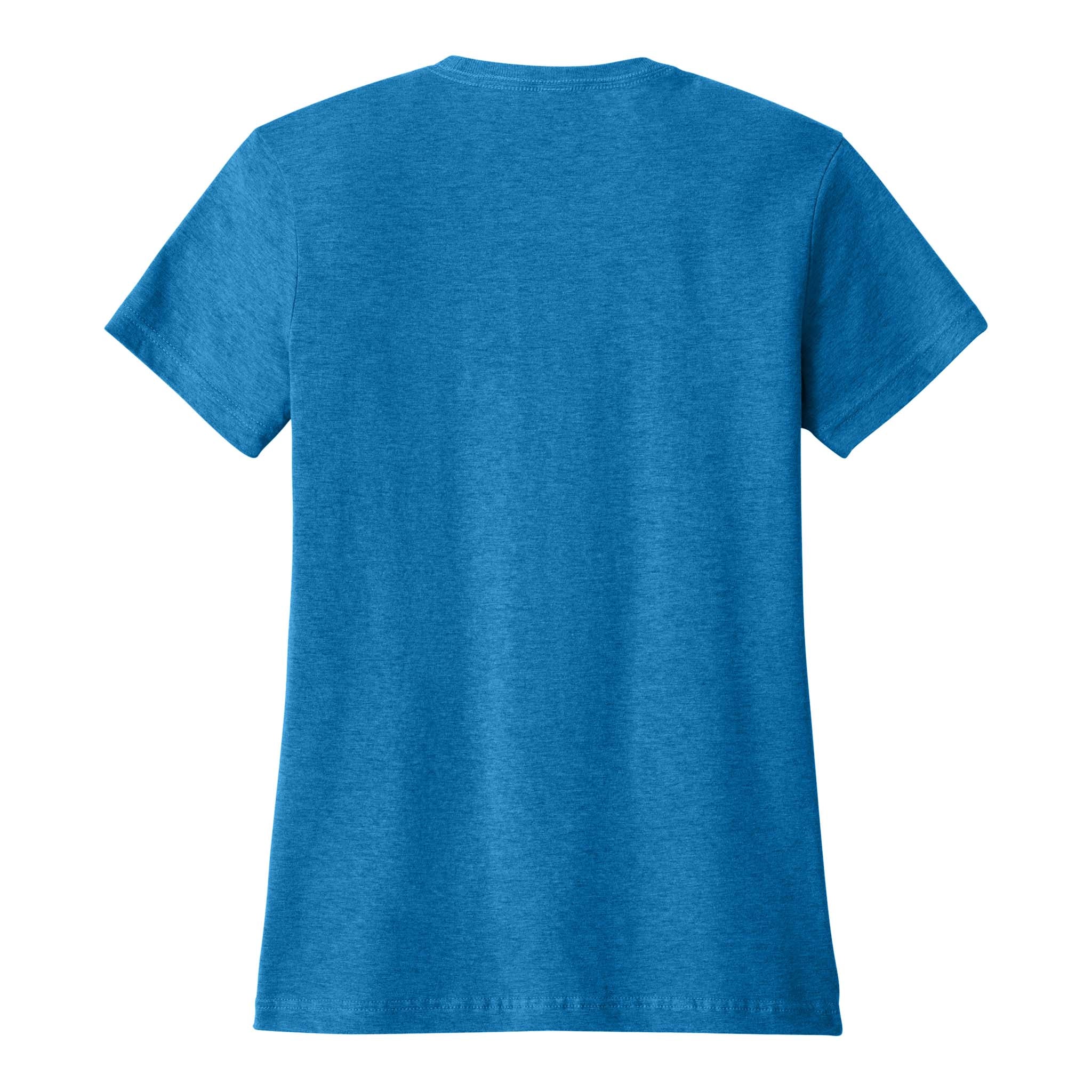 Gildan 64000L custom short sleeve t-shirt in antique sapphire, back view