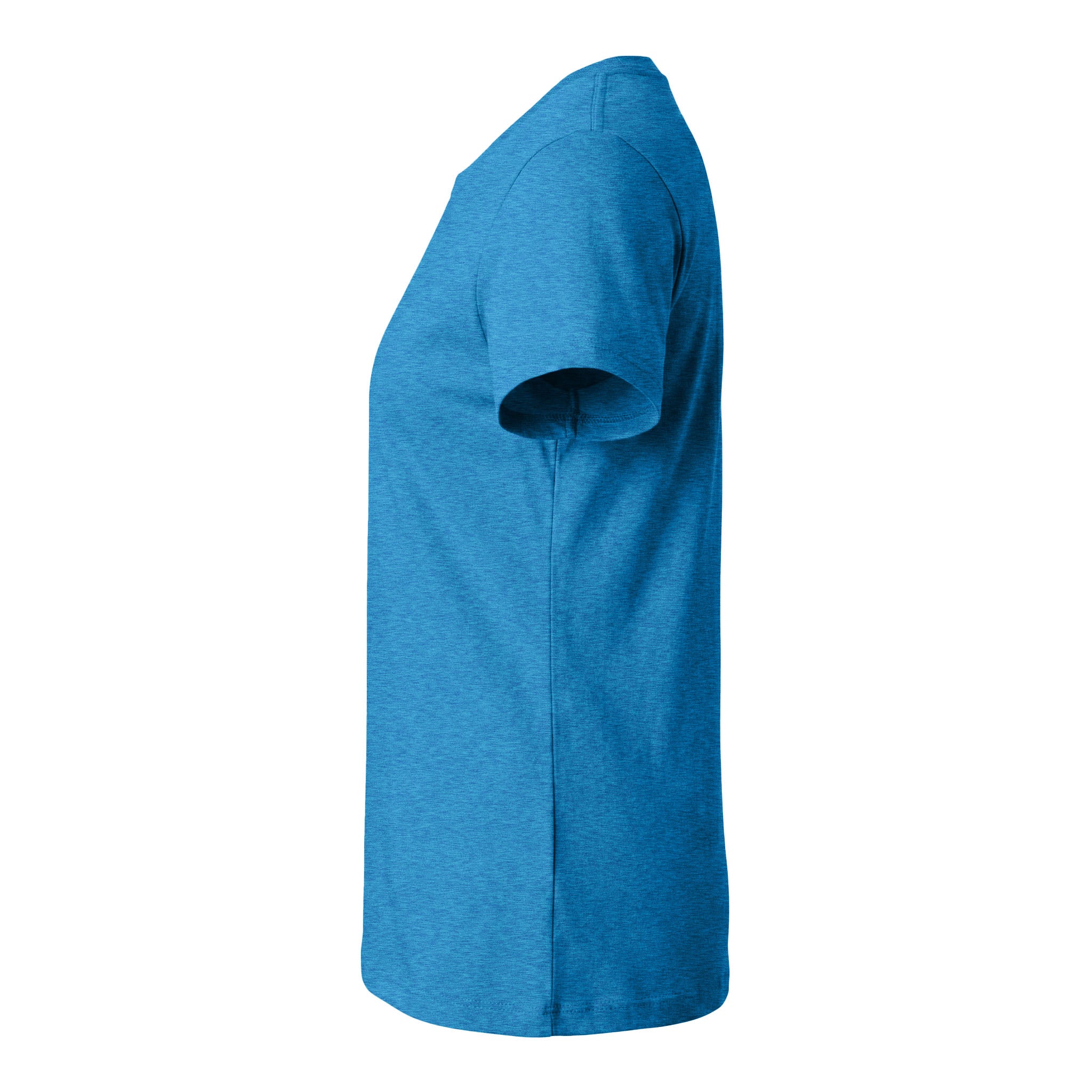 Gildan 64000L custom short sleeve t-shirt in antique sapphire, left side view