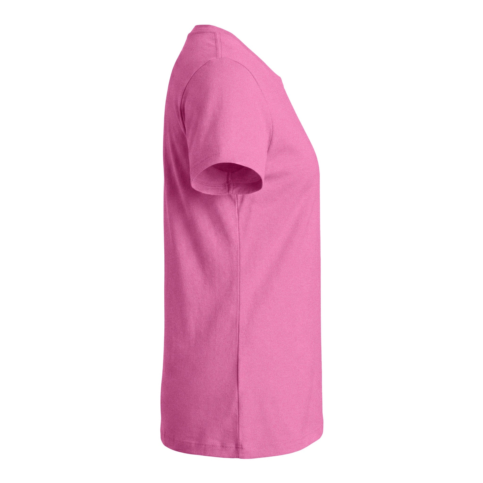 Gildan 64000L custom short sleeve t-shirt in azalea, right side view
