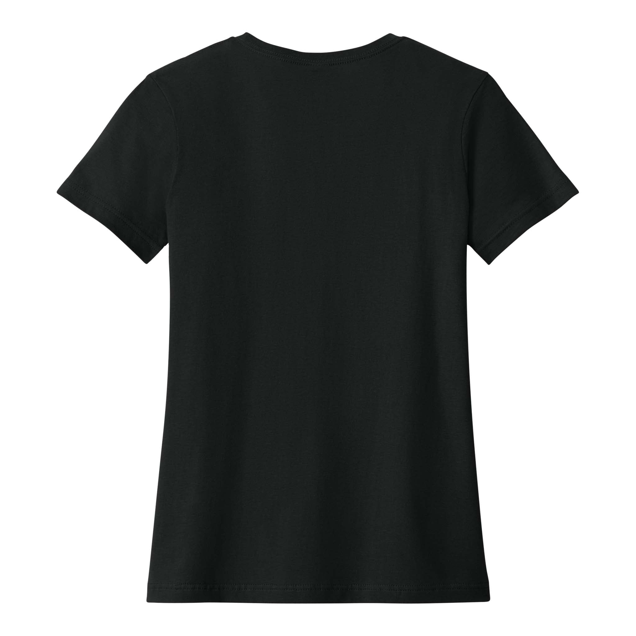 Gildan 64000L custom short sleeve t-shirt in black, back view