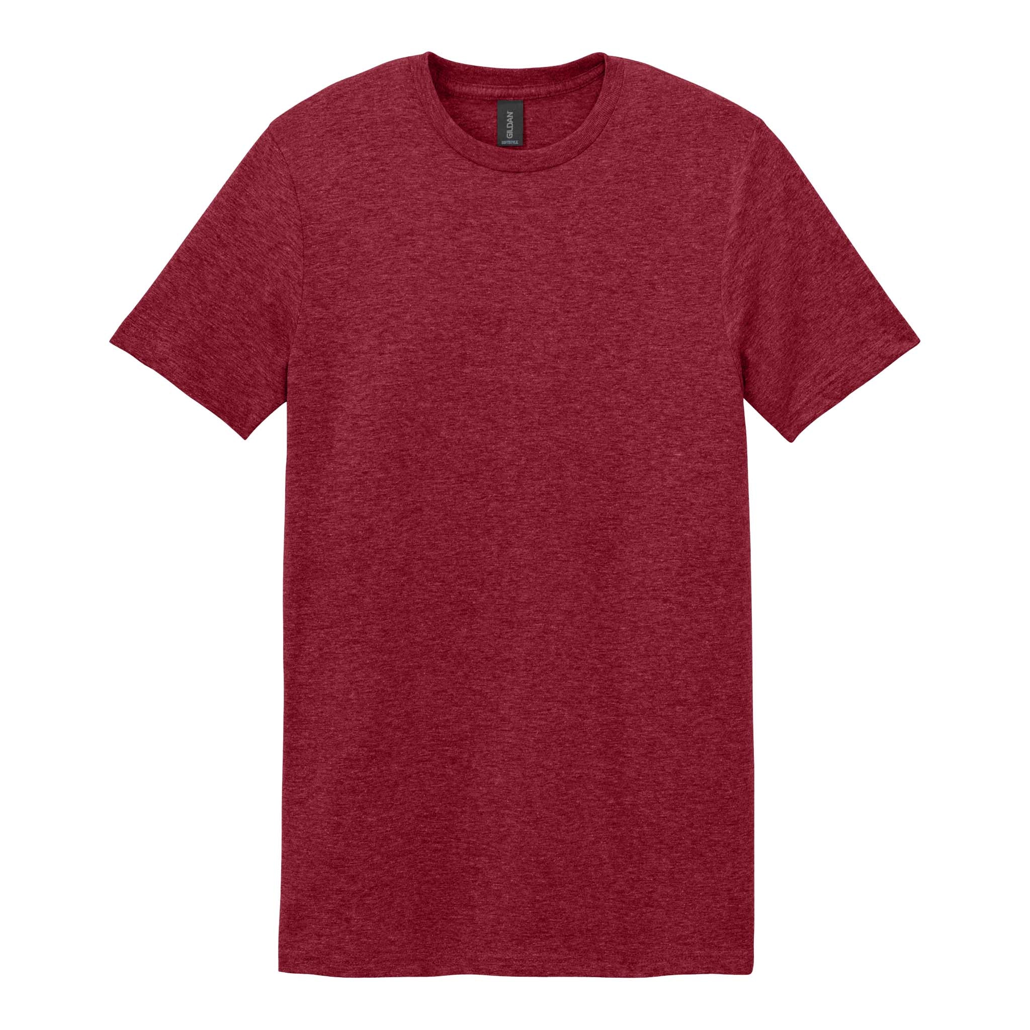 Gildan 64000 custom short sleeve t-shirt in antique cherry red, front view