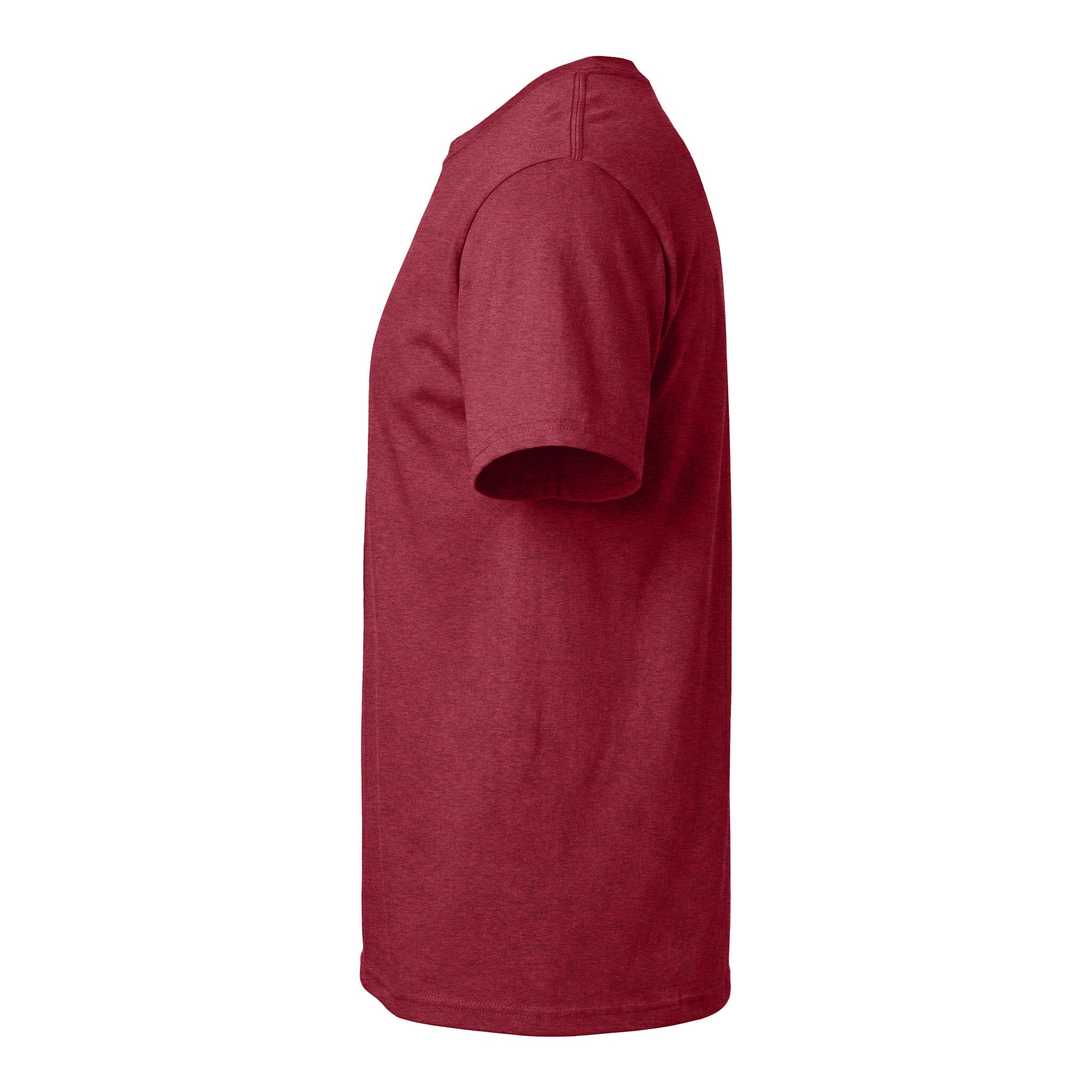 Gildan 64000 custom short sleeve t-shirt in antique cherry red, left side view