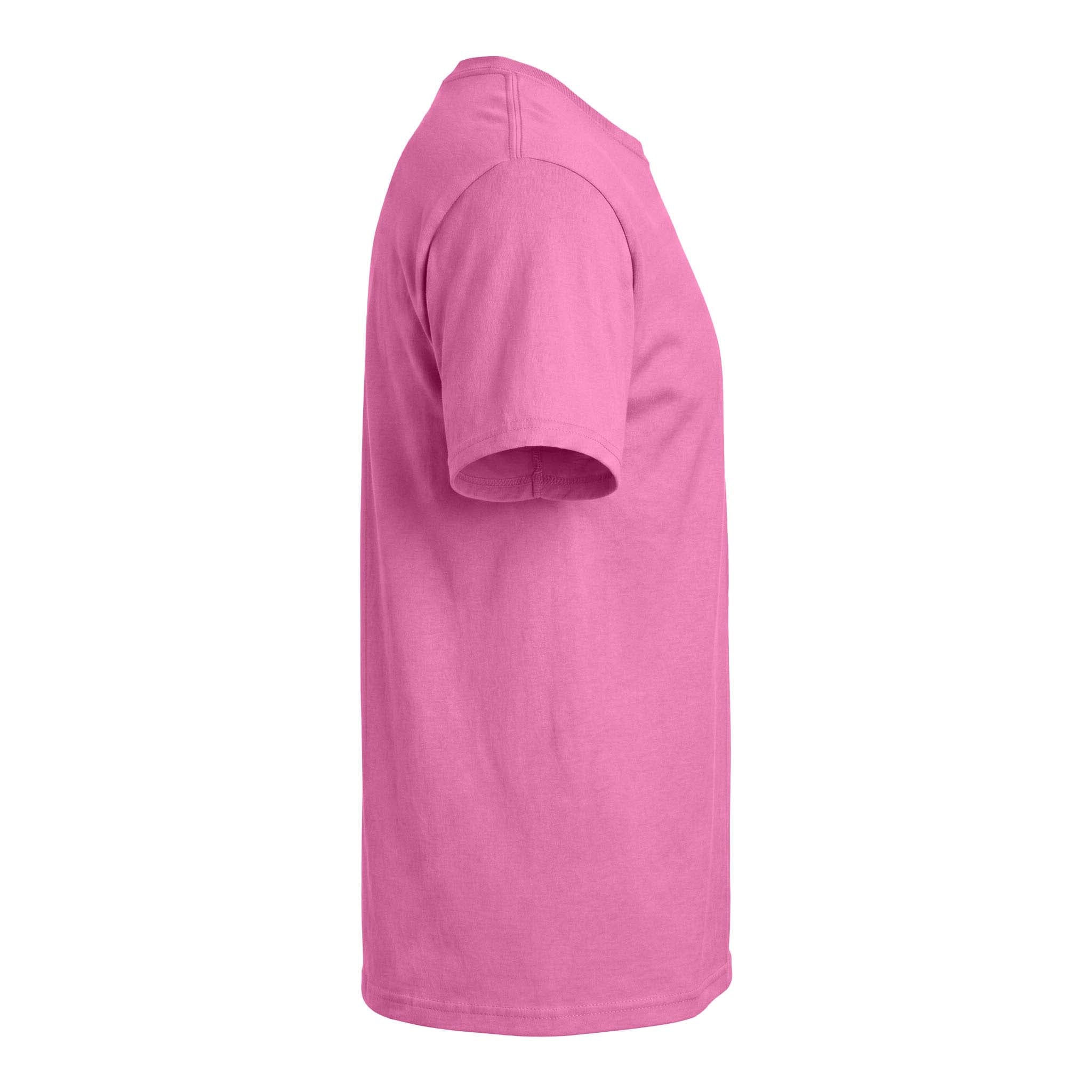 Gildan 64000 custom short sleeve t-shirt in azalea, right side view