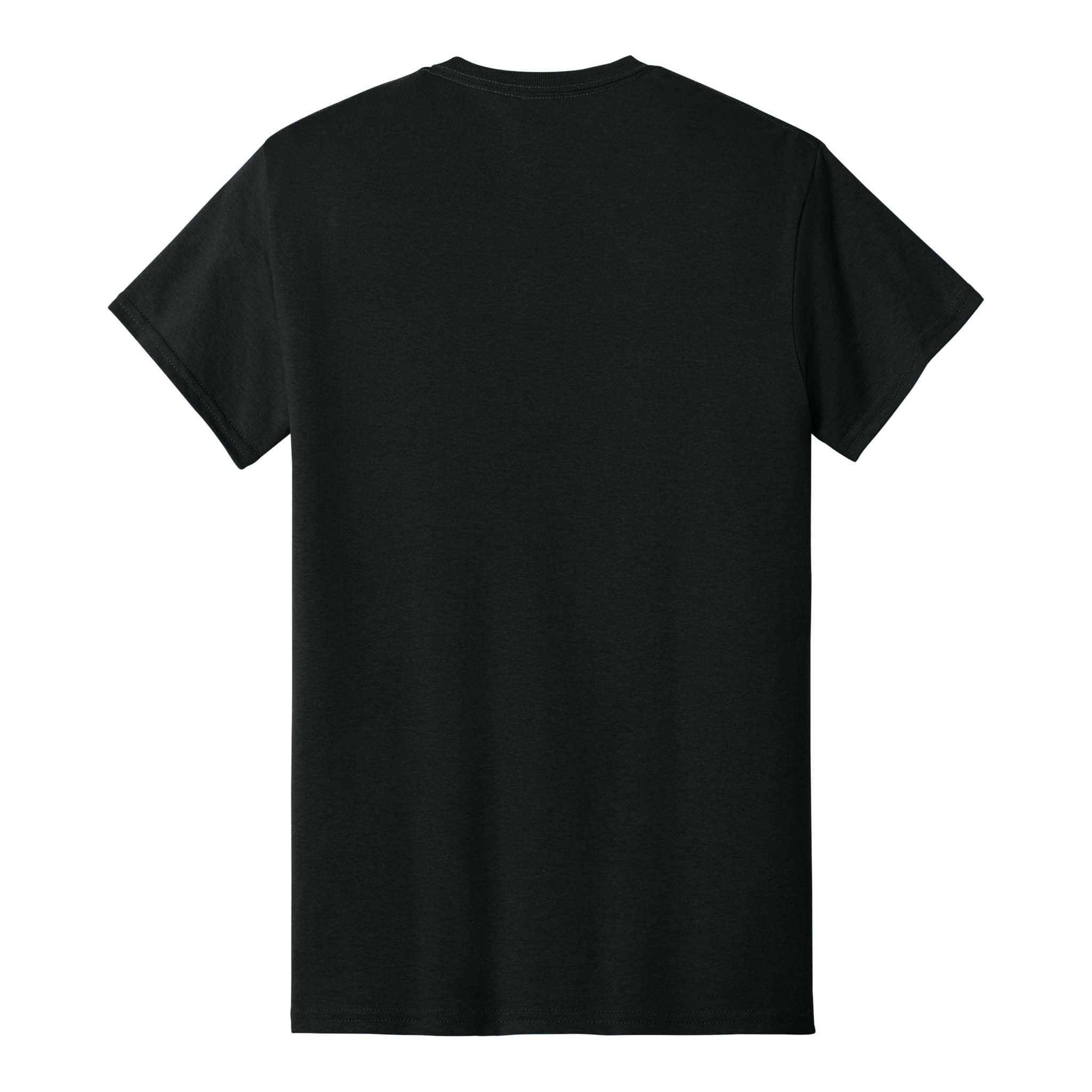 Gildan 8300 custom short sleeve t-shirt in black, back view