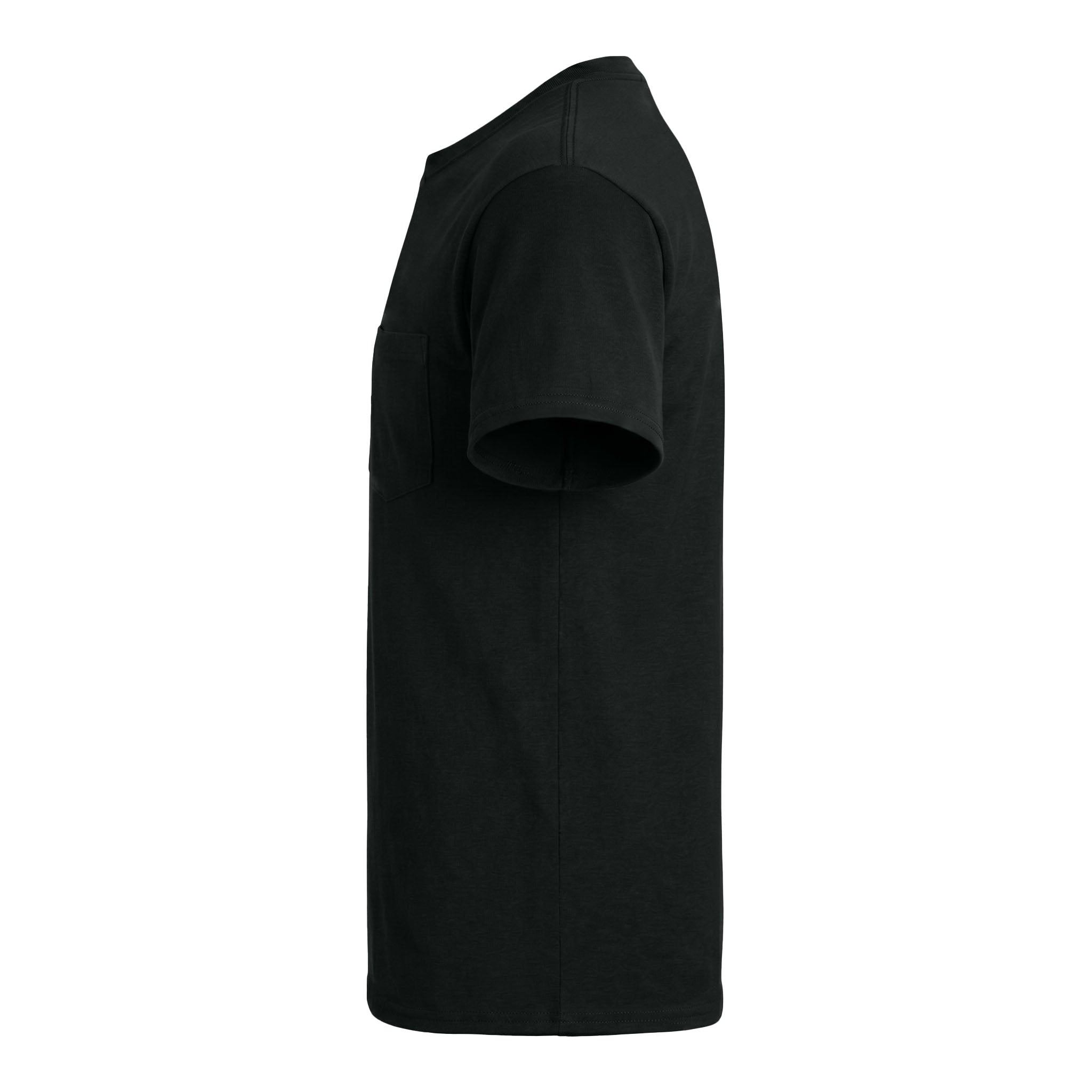 Gildan 8300 custom short sleeve t-shirt in black, left side view