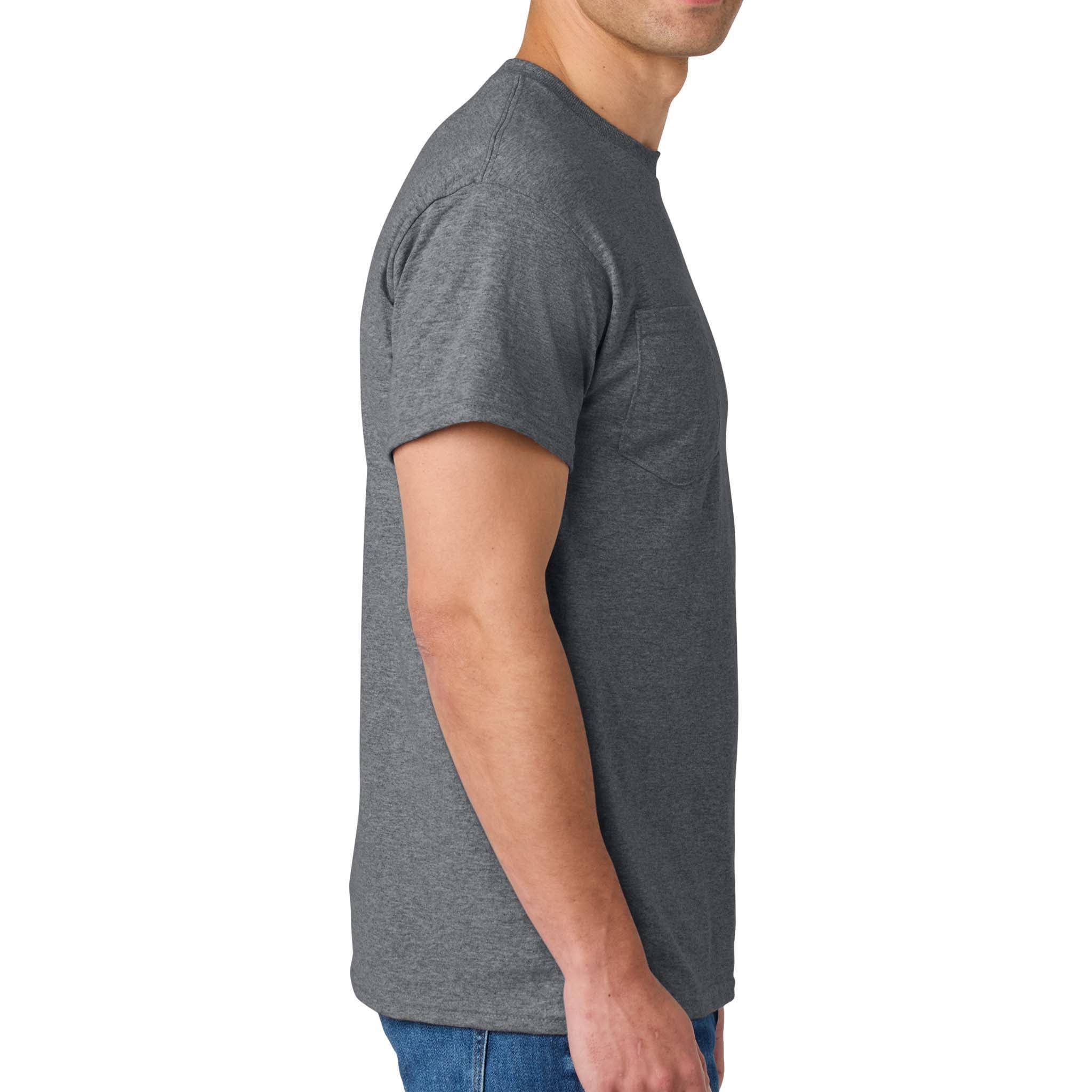 Gildan 8300 custom short sleeve t-shirt in graphite heather, right side view