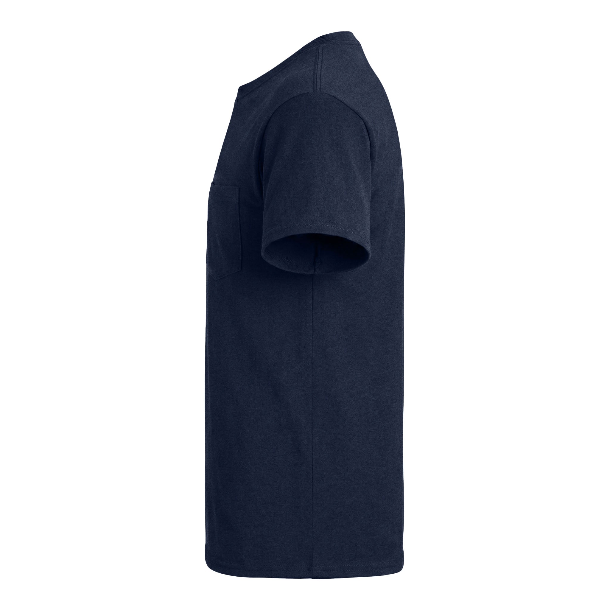 Gildan 8300 custom short sleeve t-shirt in navy, left side view