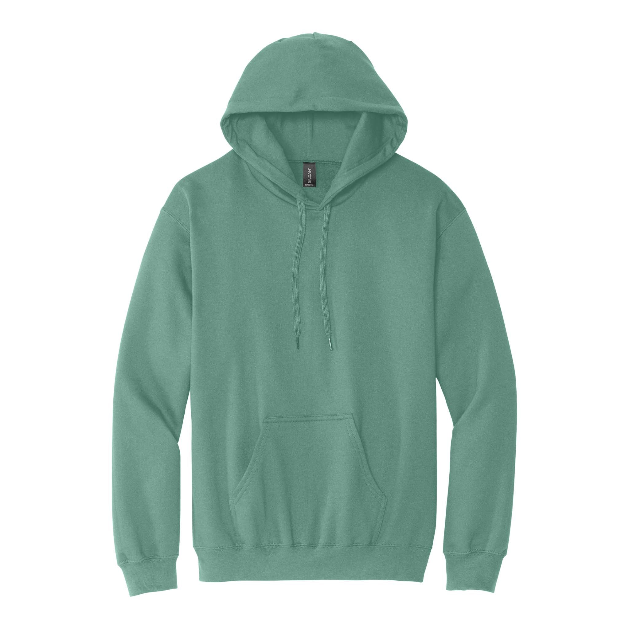 Gildan SF500 custom hoodie in aquatic, front view