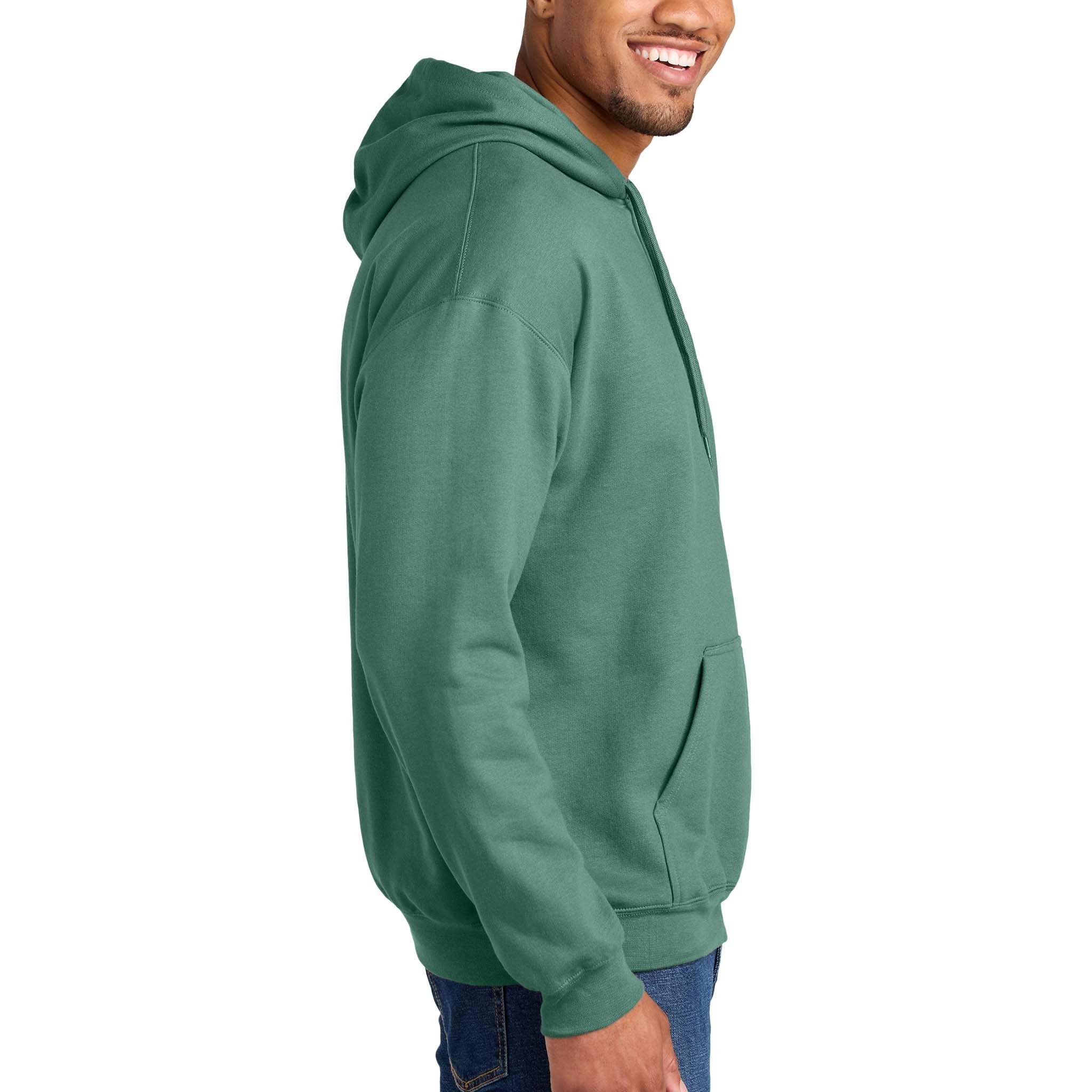 Gildan SF500 custom hoodie in aquatic, right side view