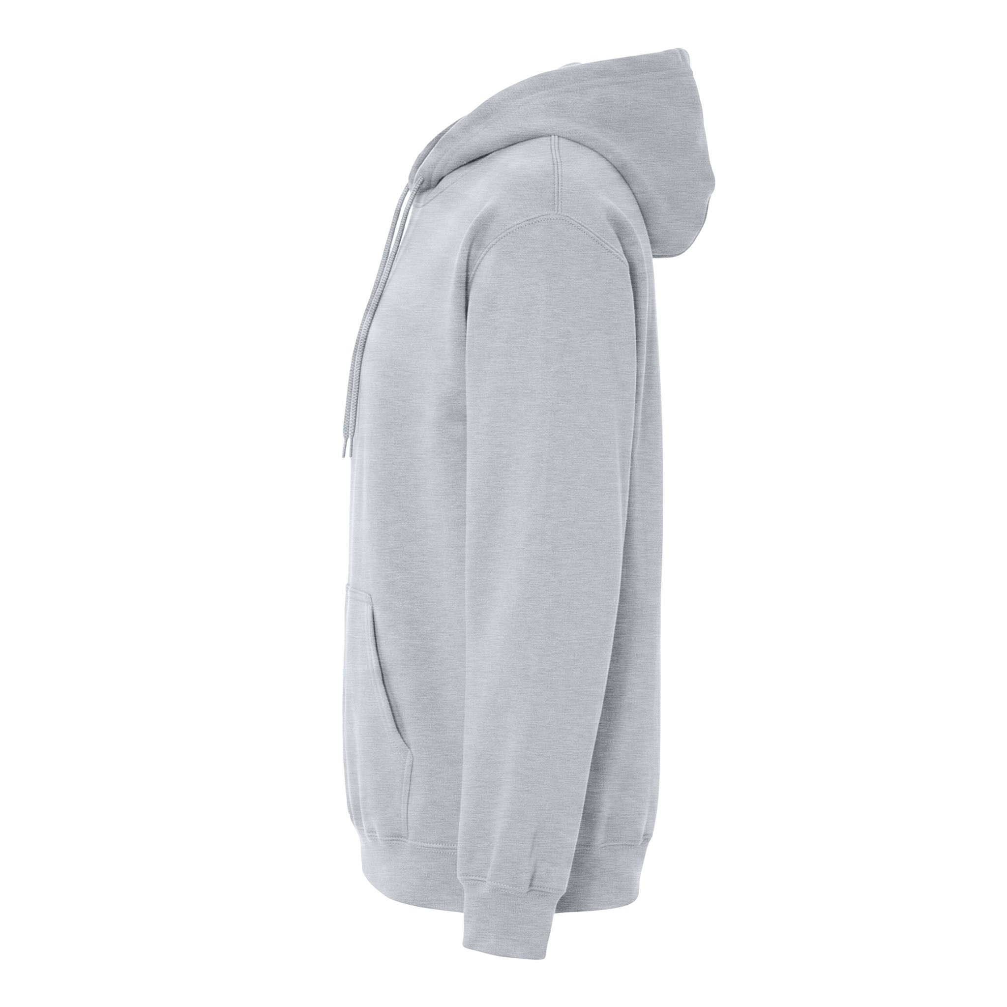 Gildan SF500 custom hoodie in ash grey, left side view