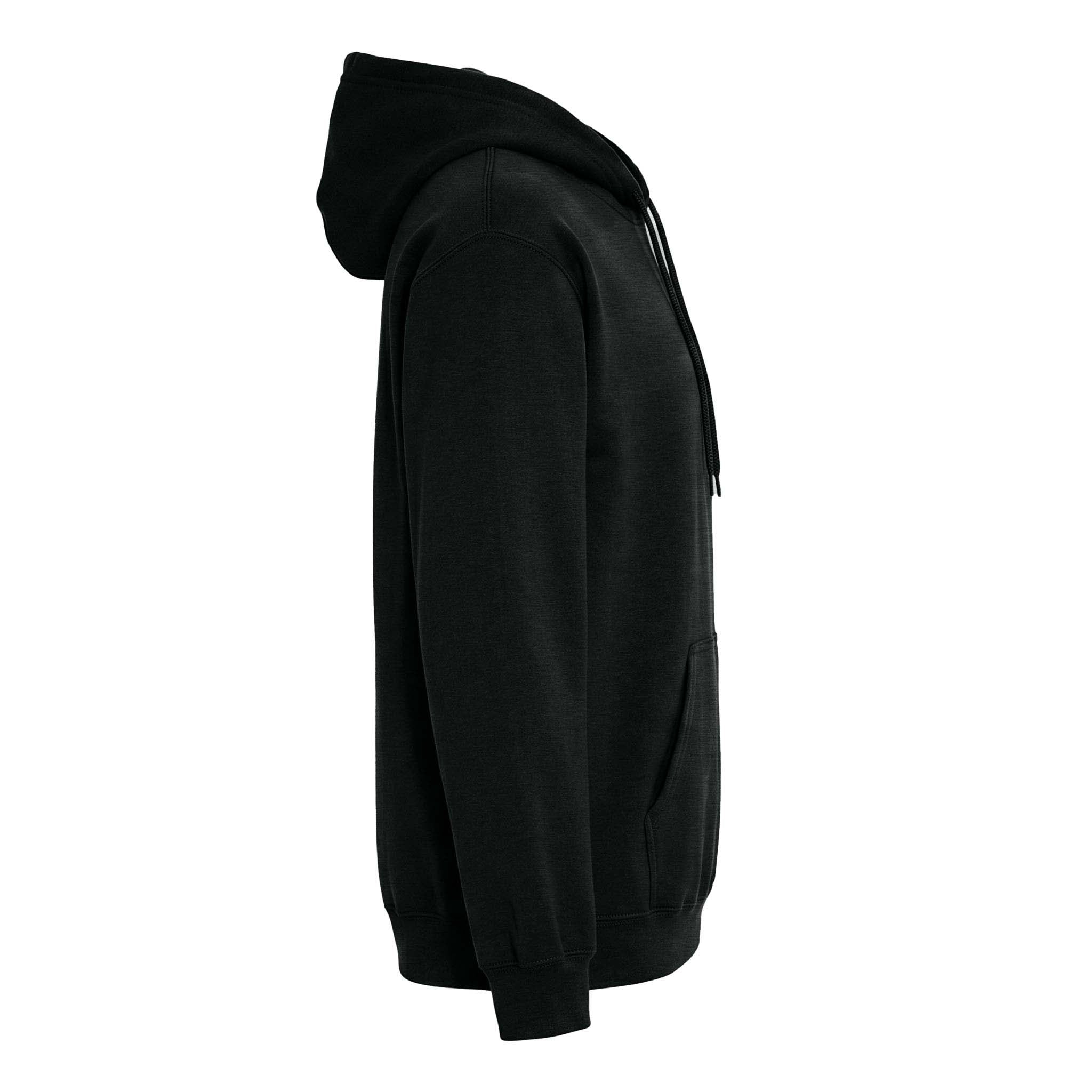 Gildan SF500 custom hoodie in black, right side view