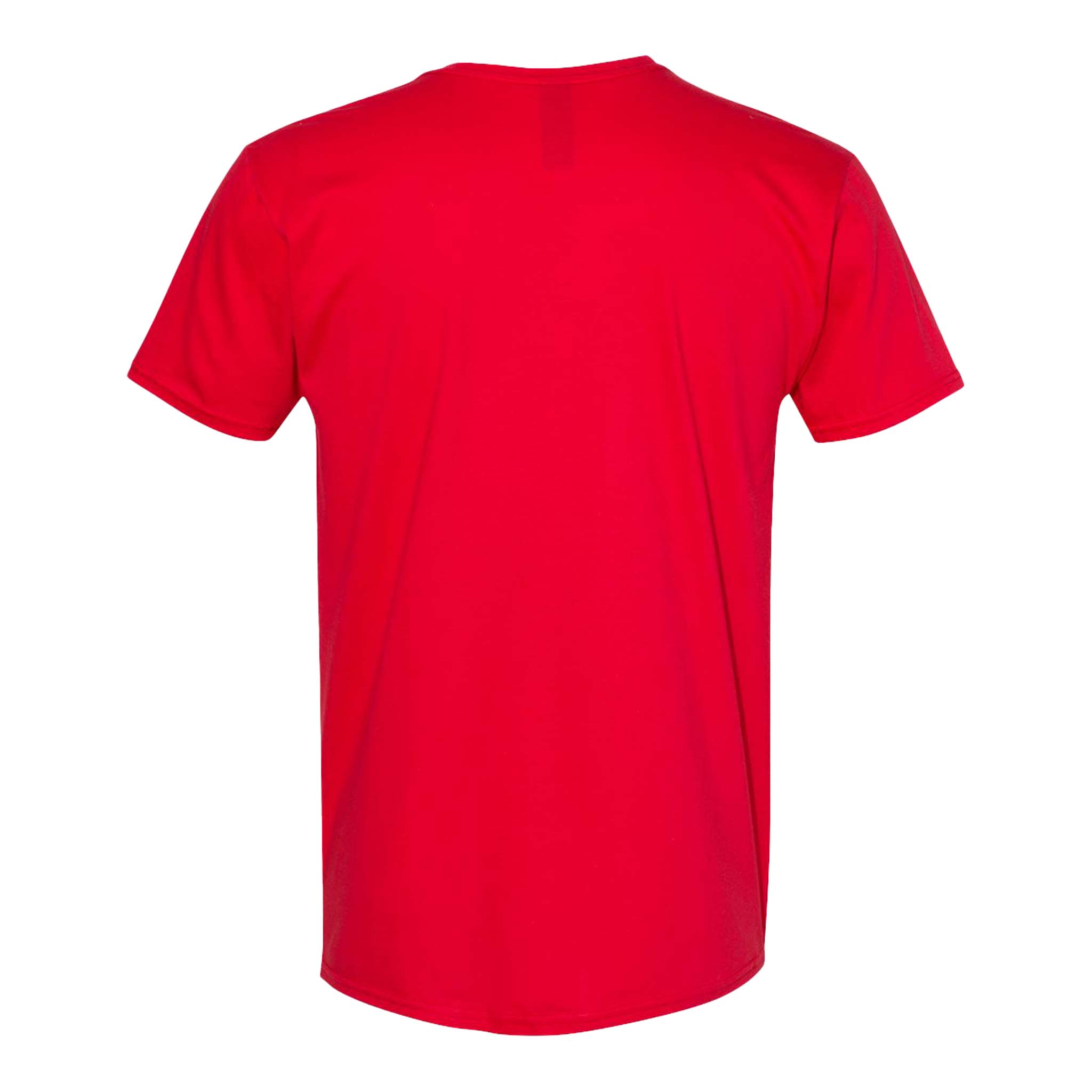 Hanes 4980 custom short sleeve t-shirt in athletic red, back view