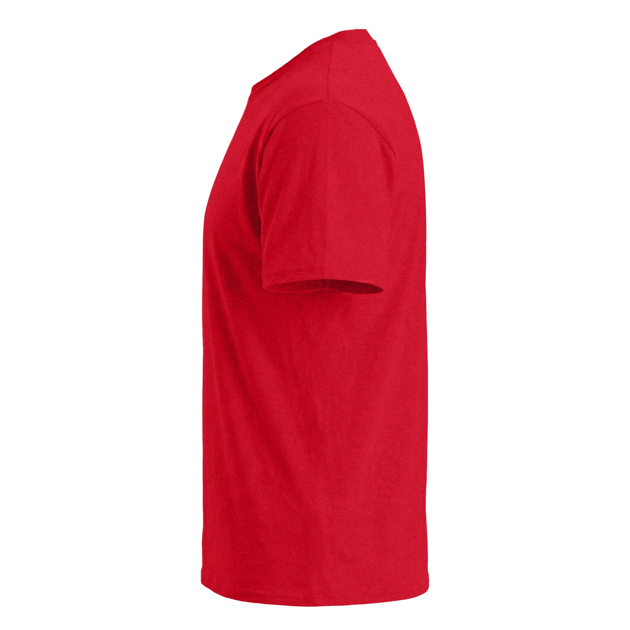 Hanes 4980 custom short sleeve t-shirt in athletic red, left side view